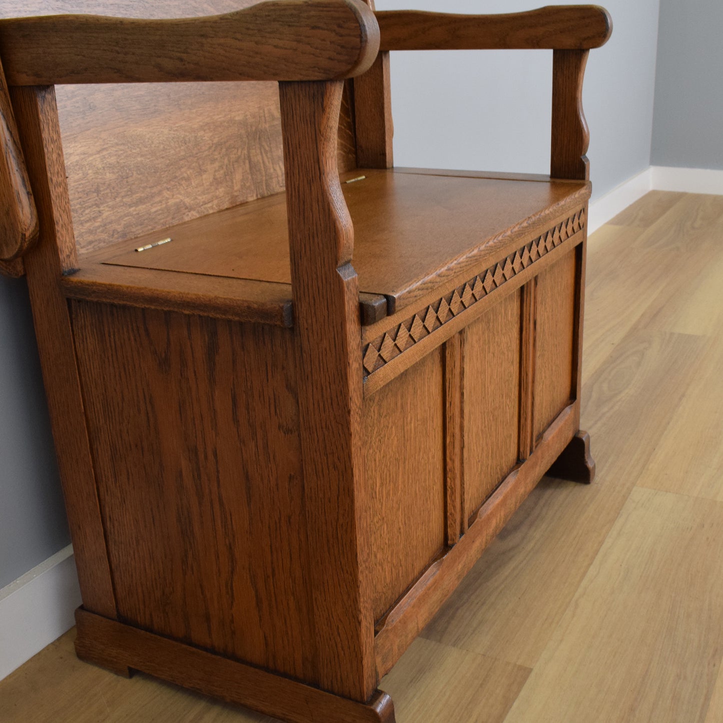 Small Oak Monks Bench