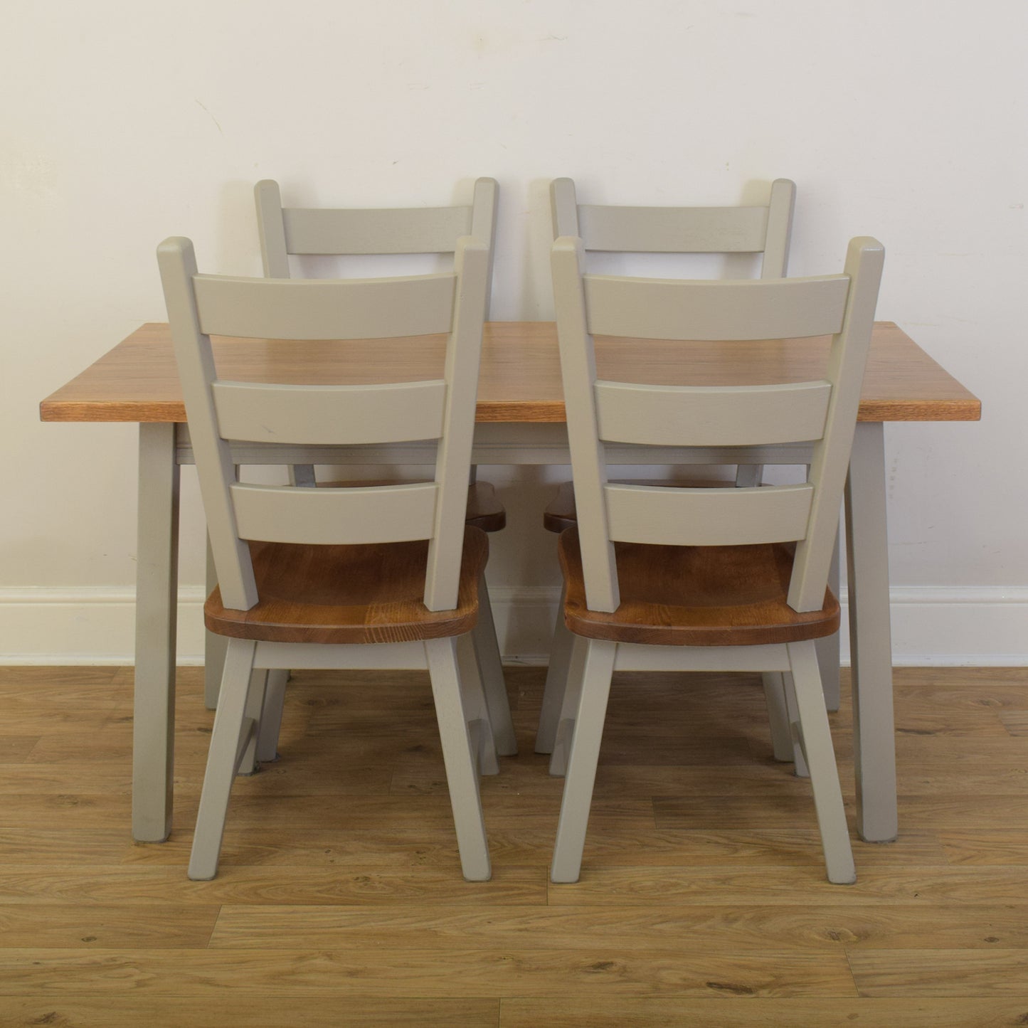 Painted Table And Four Chairs