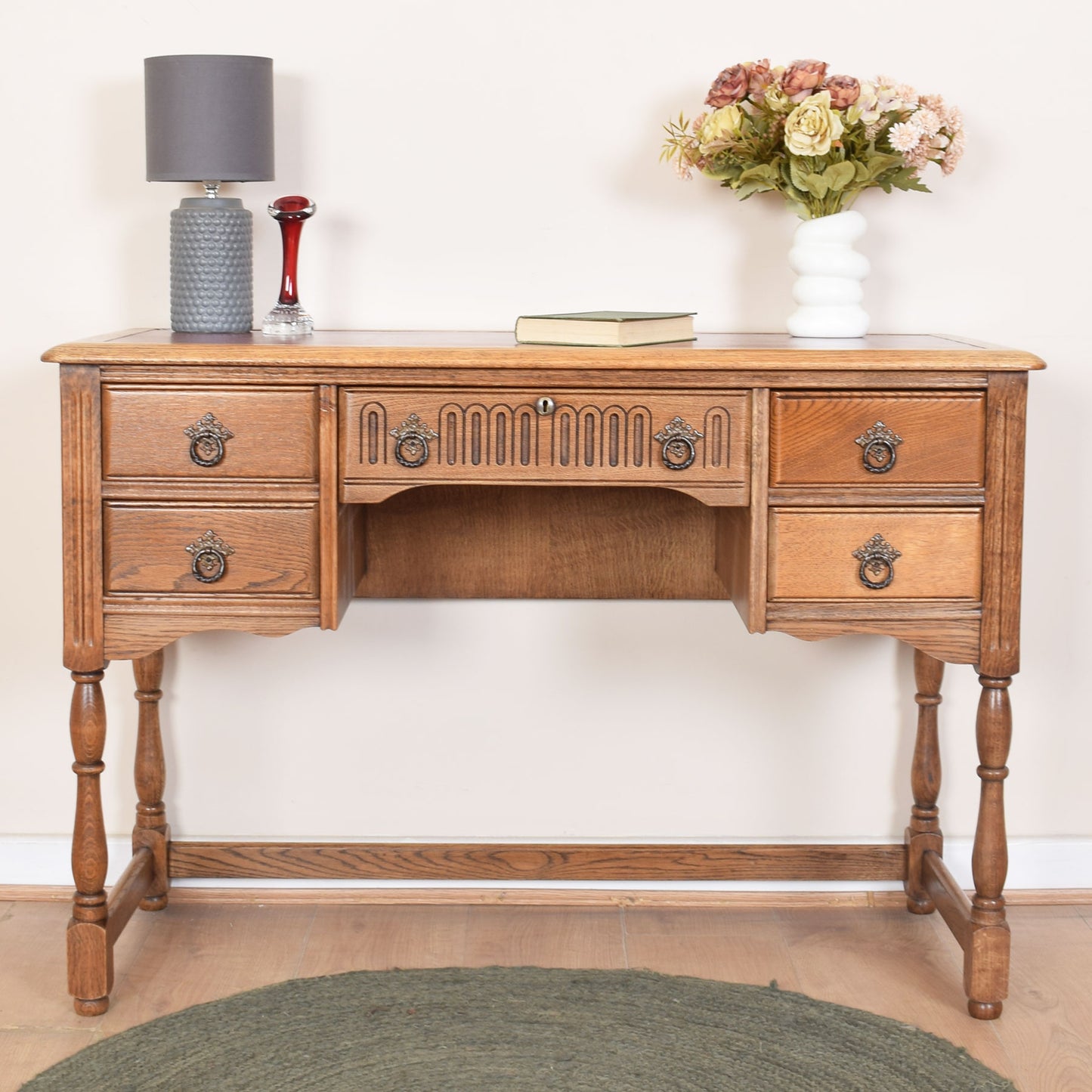 Priory Leather-Top Writing Desk