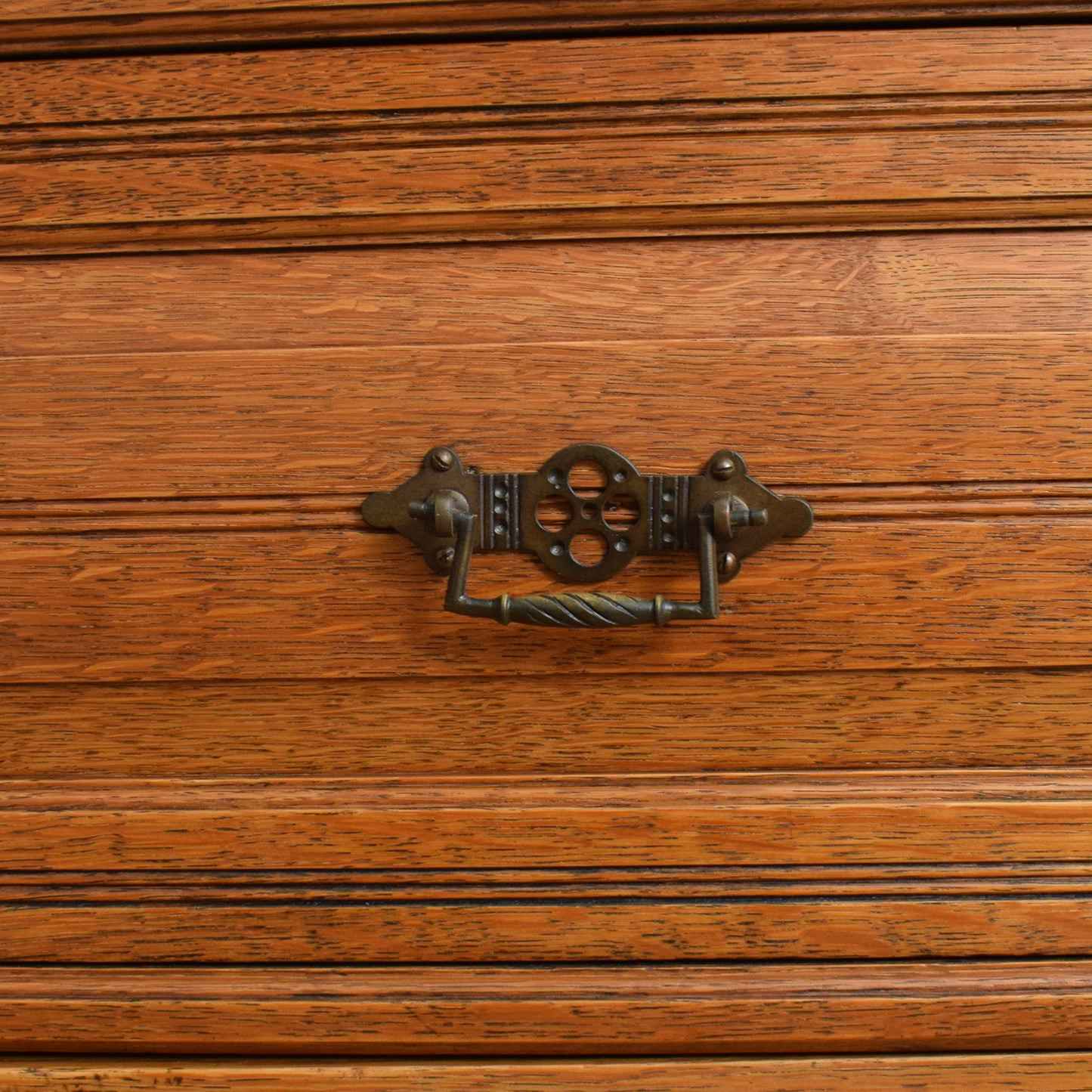 Solid Oak Secretaire Cabinet