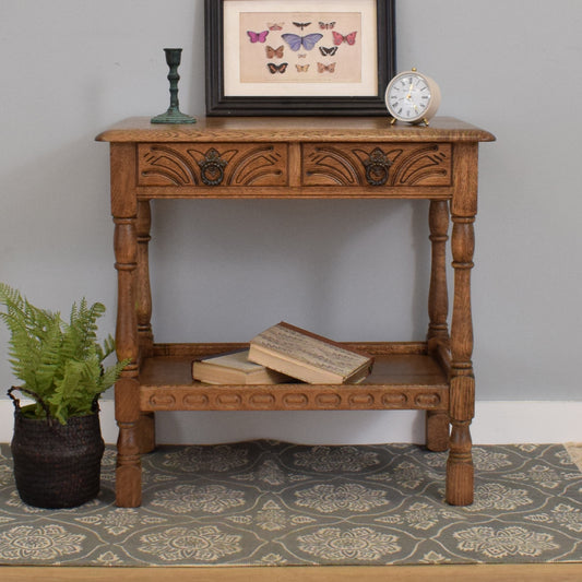 Restored Oak Hall Table