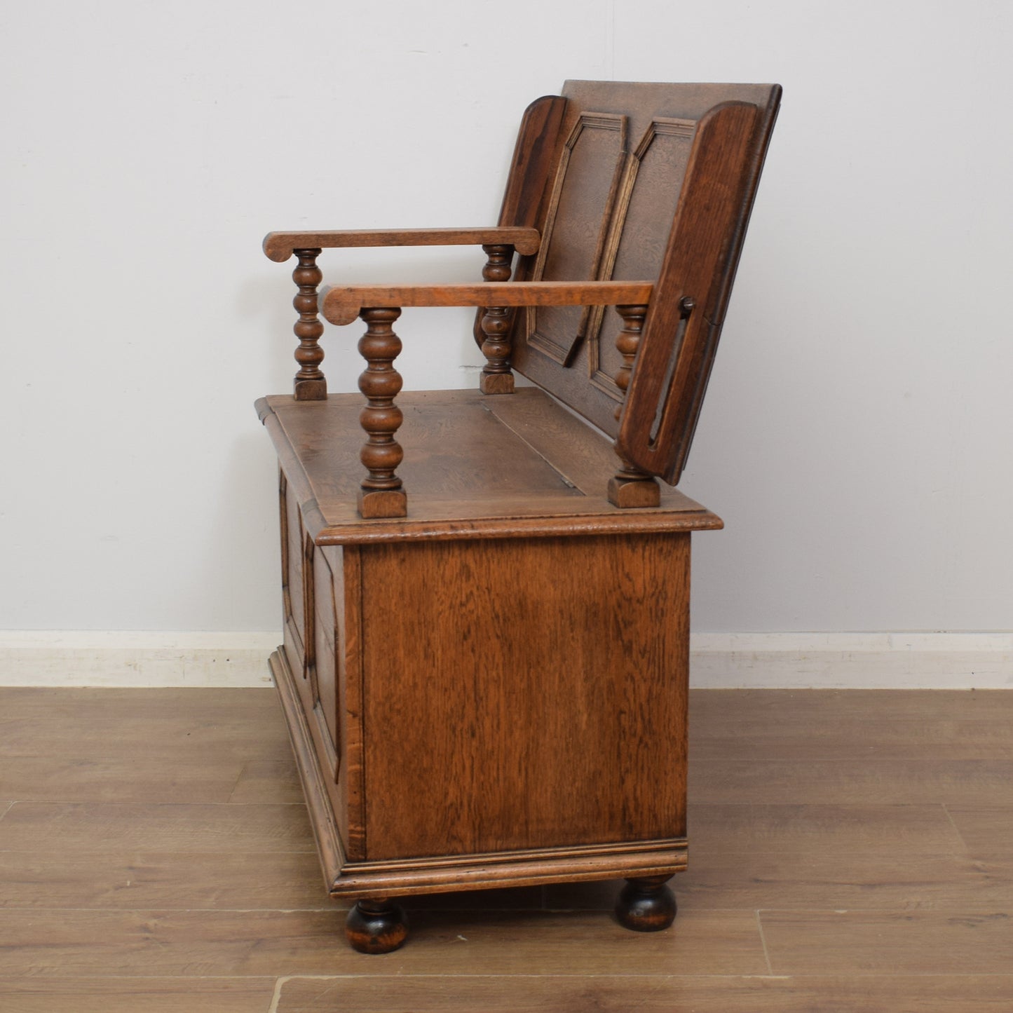 Restored Oak Monks Bench