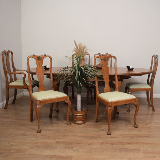 Extending Oak Table & Six Chairs