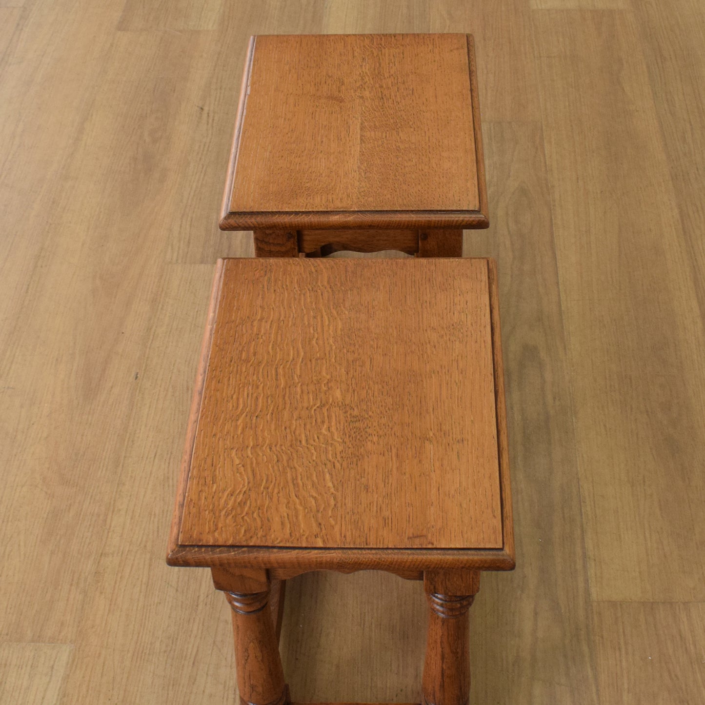 Oak Side-by-Side Nest of Tables