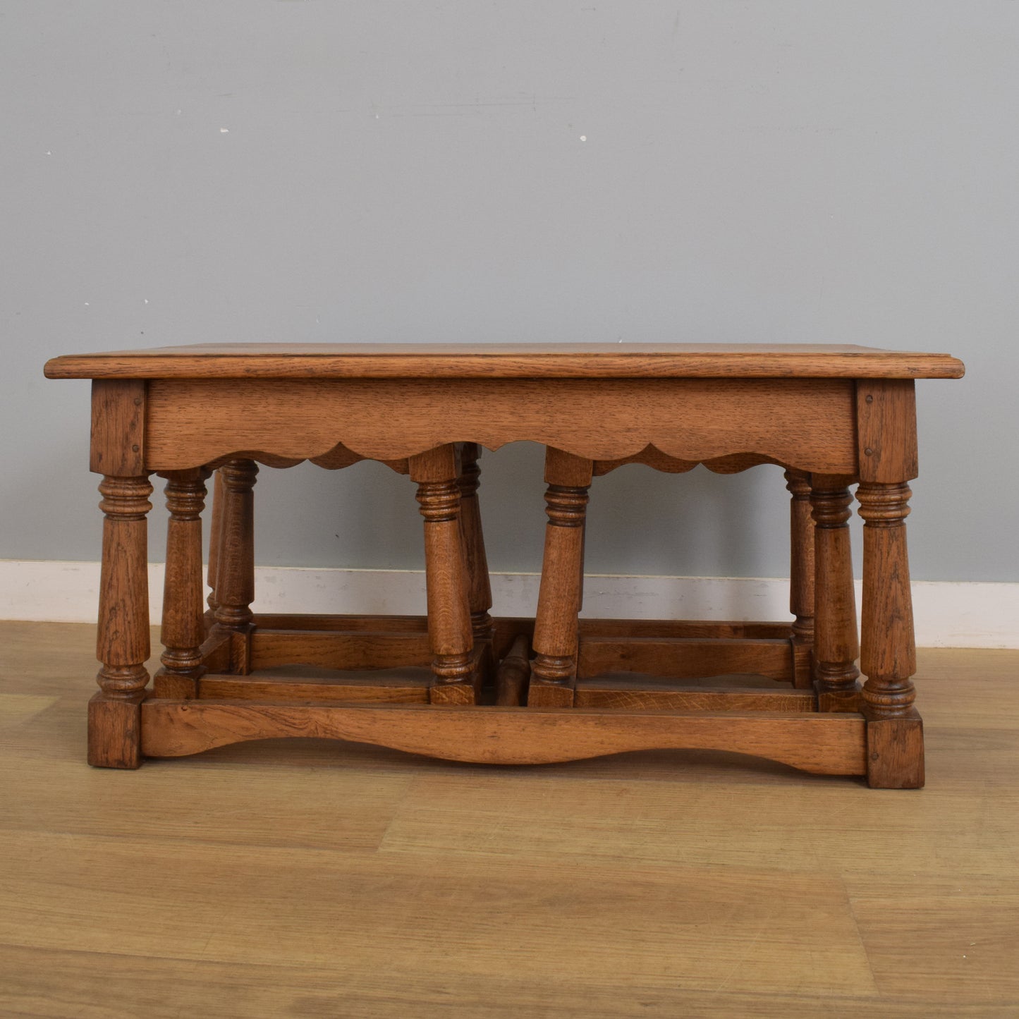 Oak Side-by-Side Nest of Tables