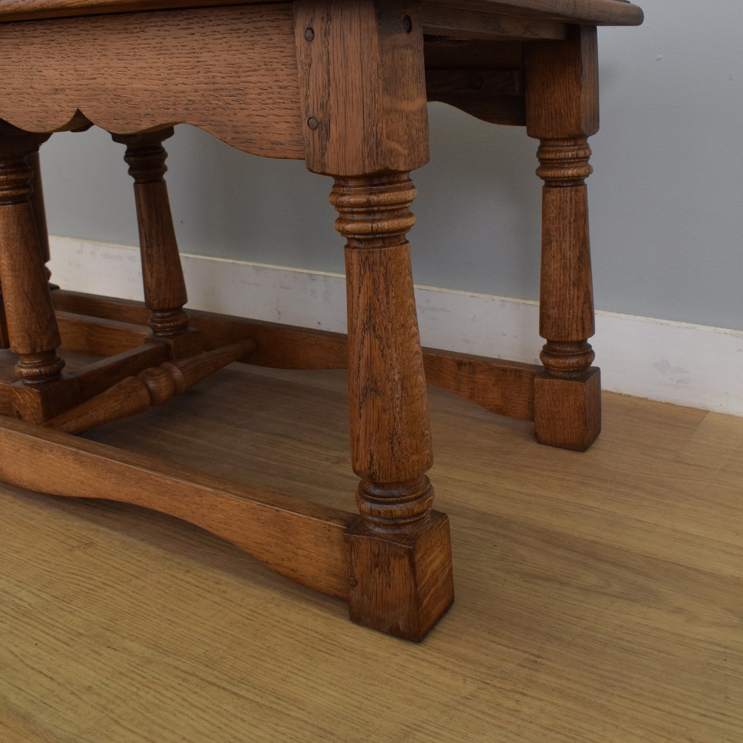 Oak Side-by-Side Nest of Tables