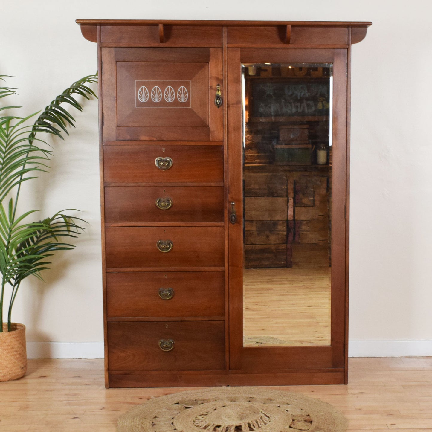 Inlaid Mahogany Wardrobe