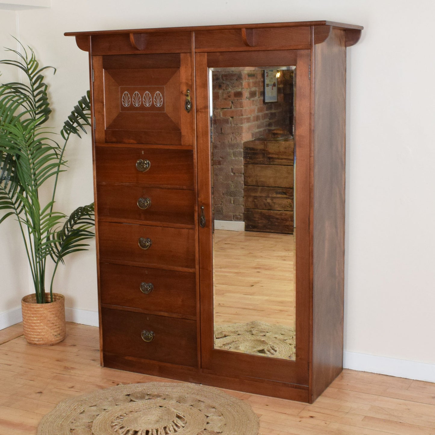 Inlaid Mahogany Wardrobe