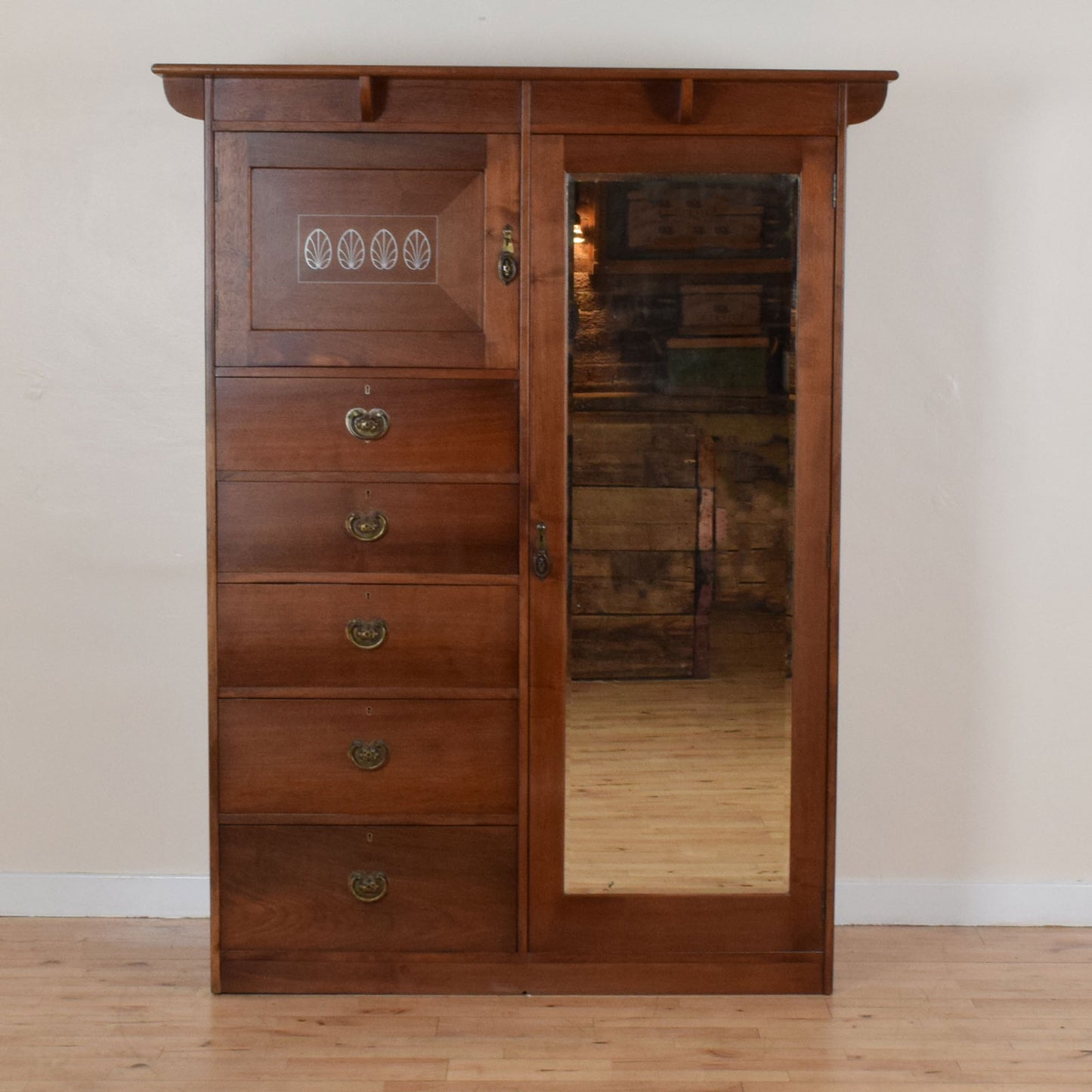 Inlaid Mahogany Wardrobe