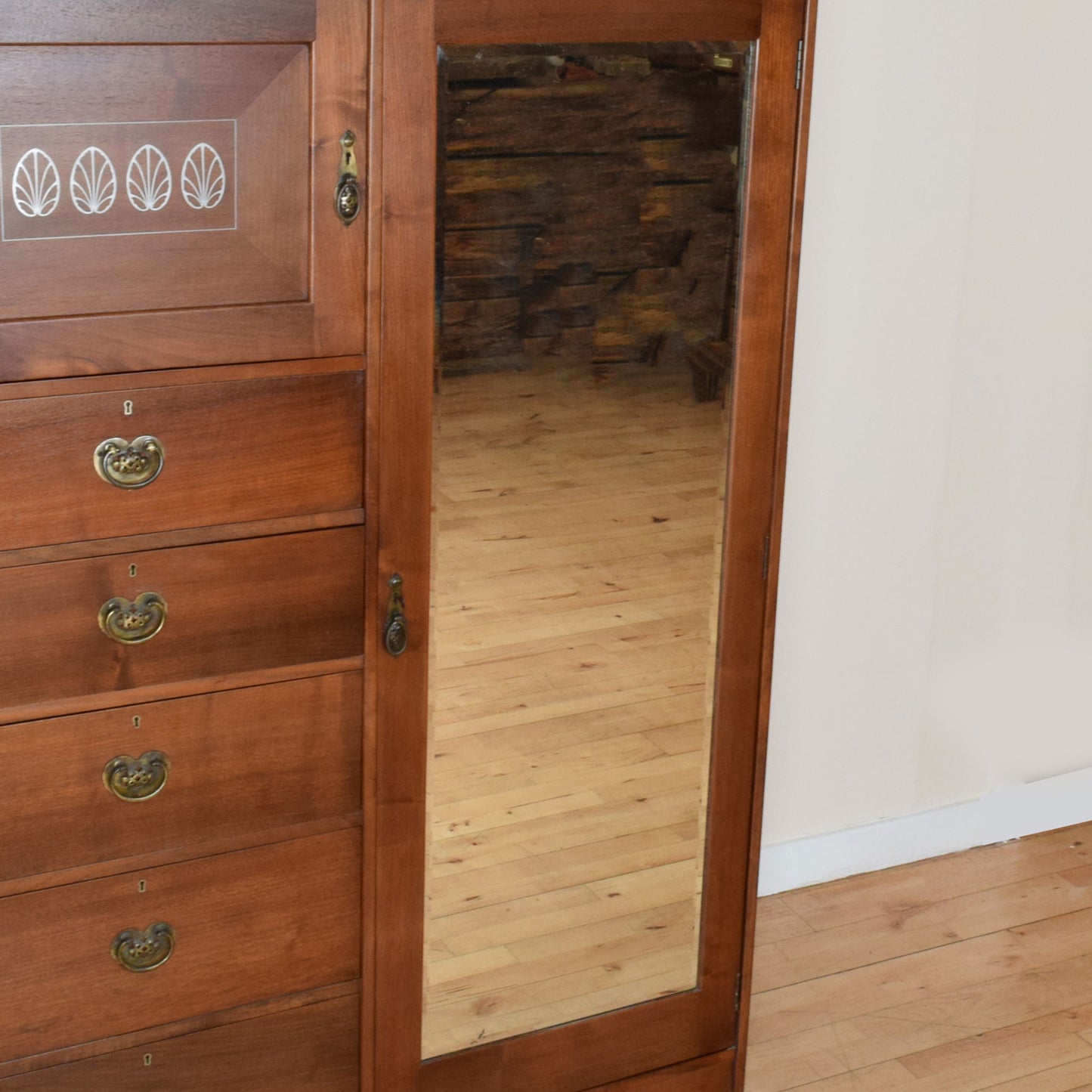 Inlaid Mahogany Wardrobe