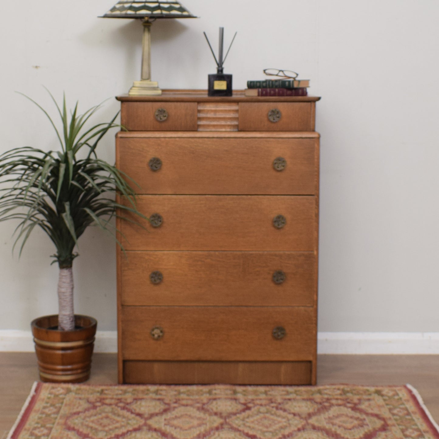 Restored Oak Chest Of Drawers