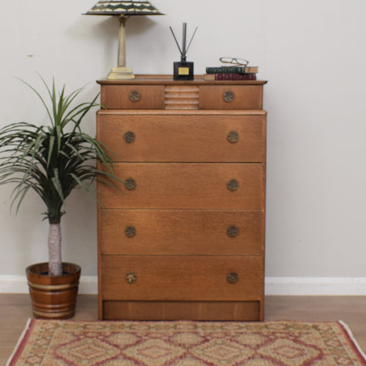 Restored Oak Chest Of Drawers