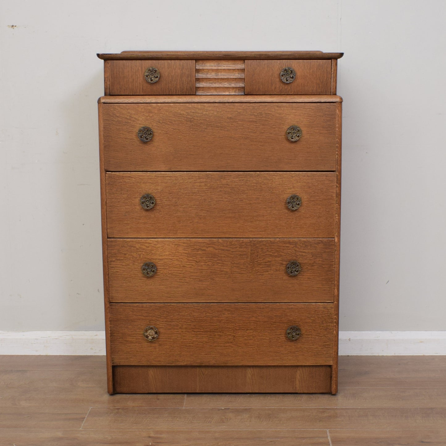 Restored Oak Chest Of Drawers