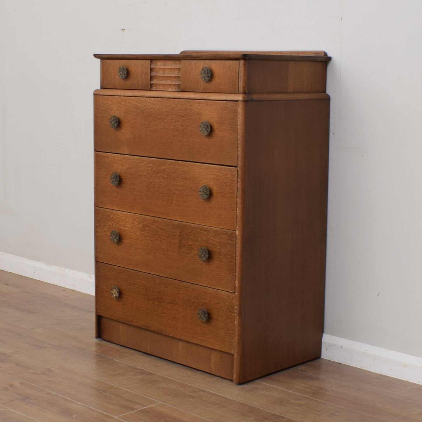 Restored Oak Chest Of Drawers