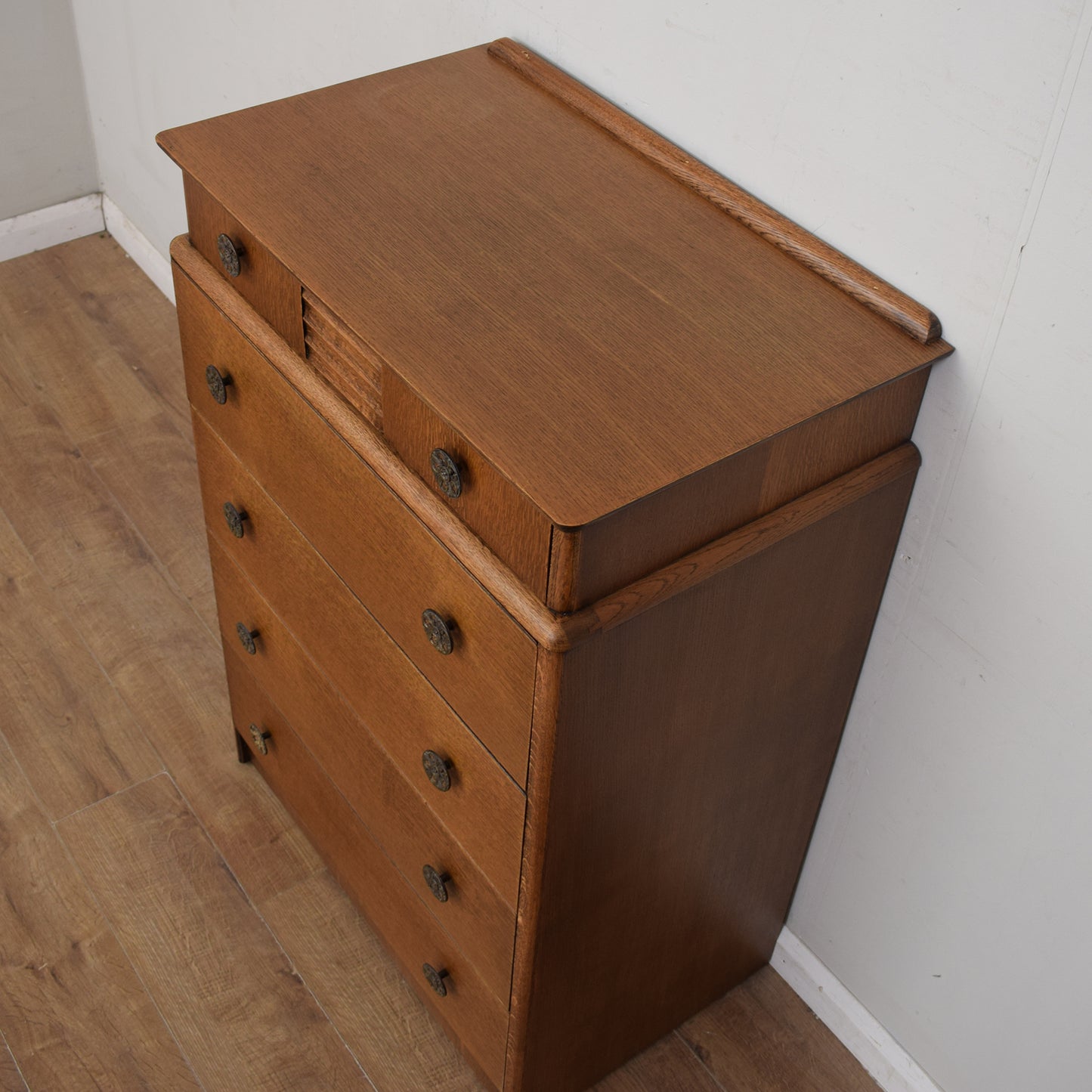 Restored Oak Chest Of Drawers