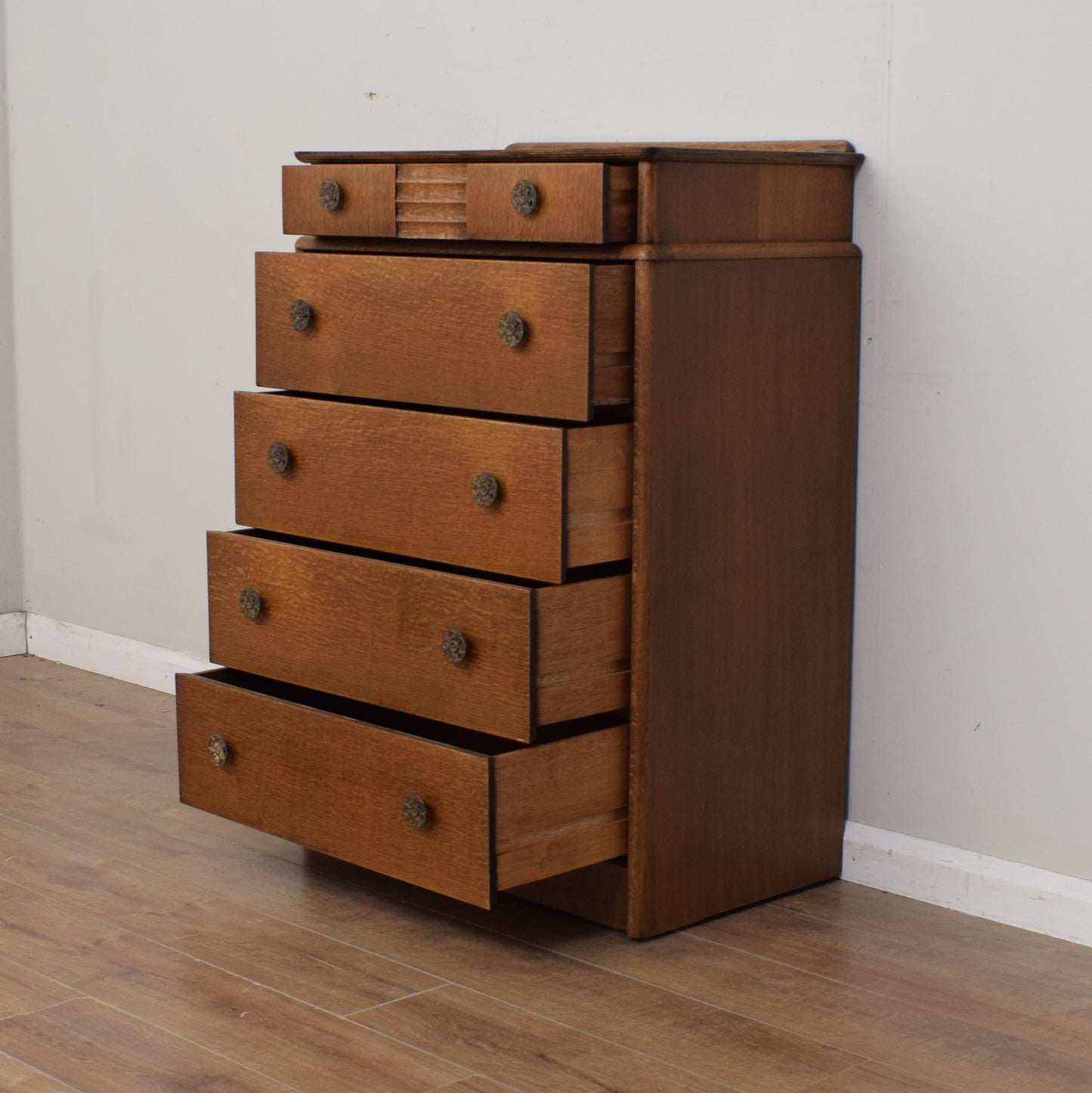 Restored Oak Chest Of Drawers