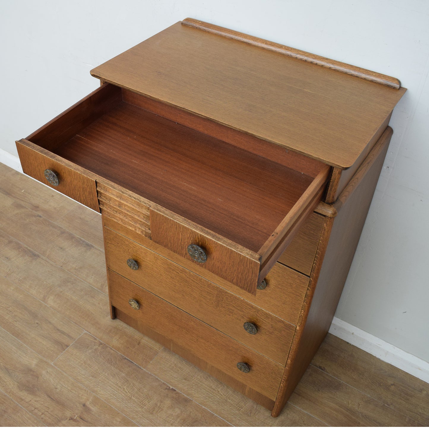 Restored Oak Chest Of Drawers