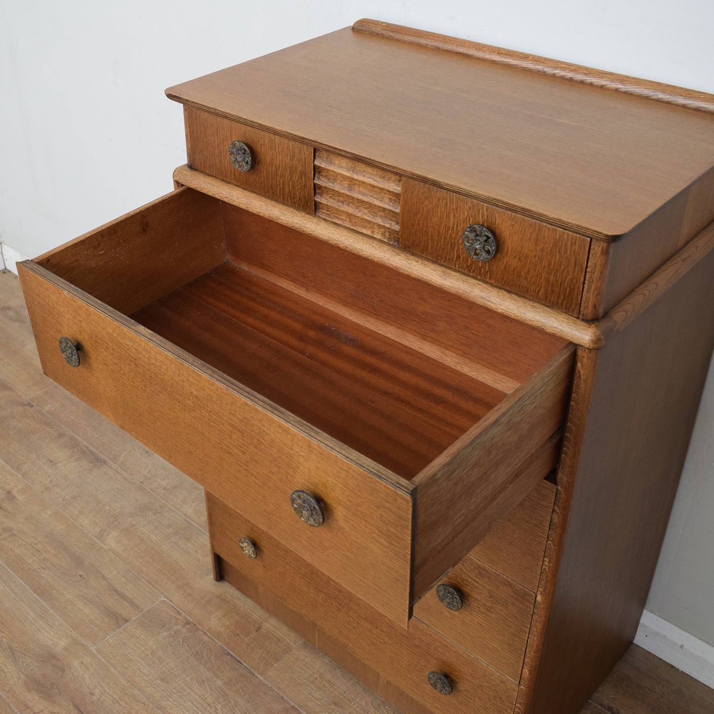 Restored Oak Chest Of Drawers