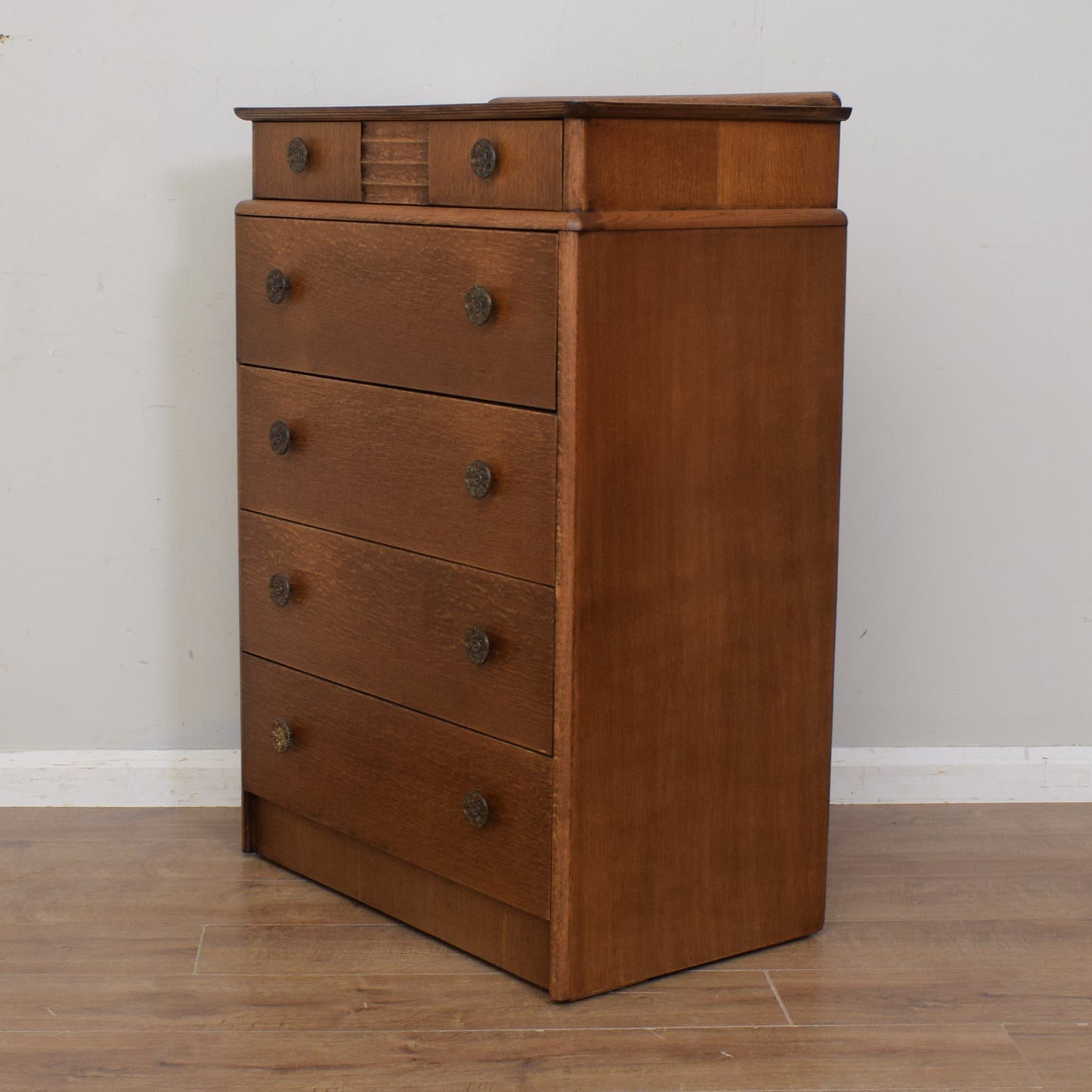 Restored Oak Chest Of Drawers