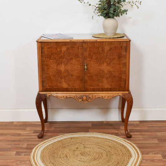 Restored Walnut Drinks Cabinet