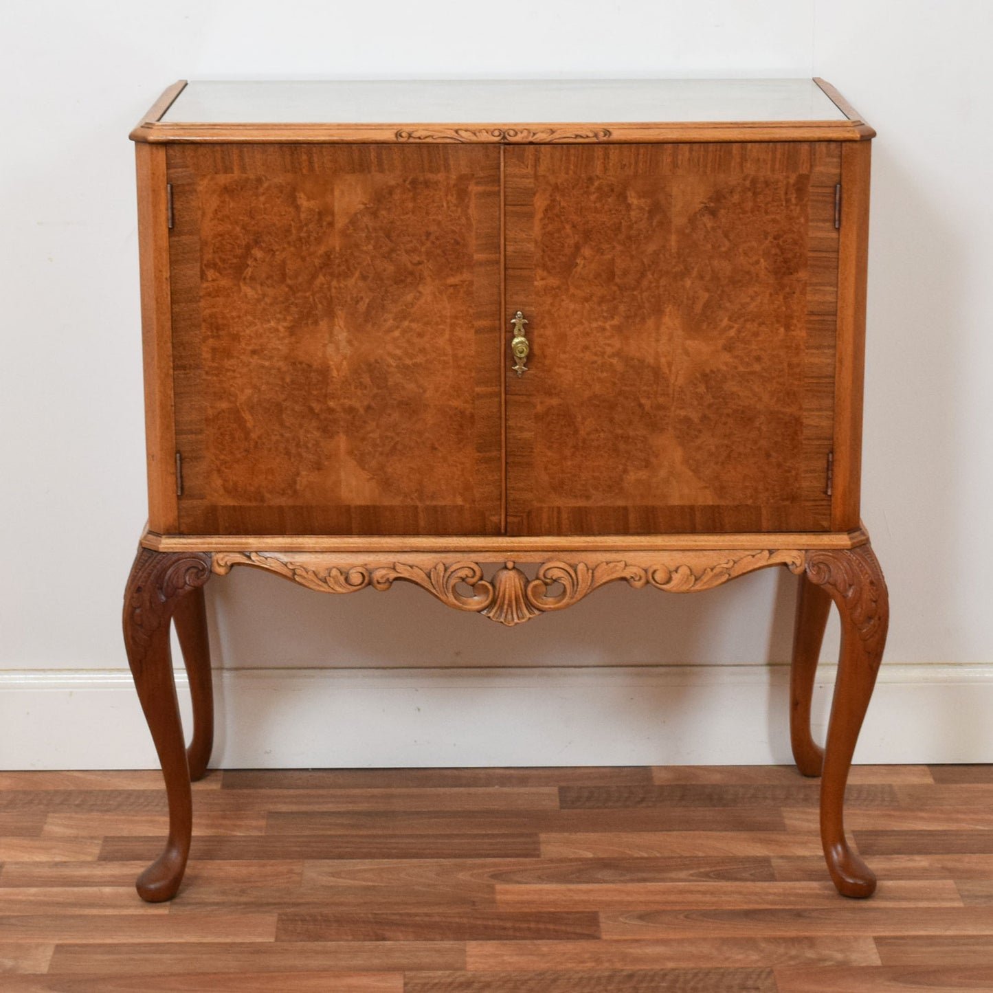 Restored Walnut Drinks Cabinet