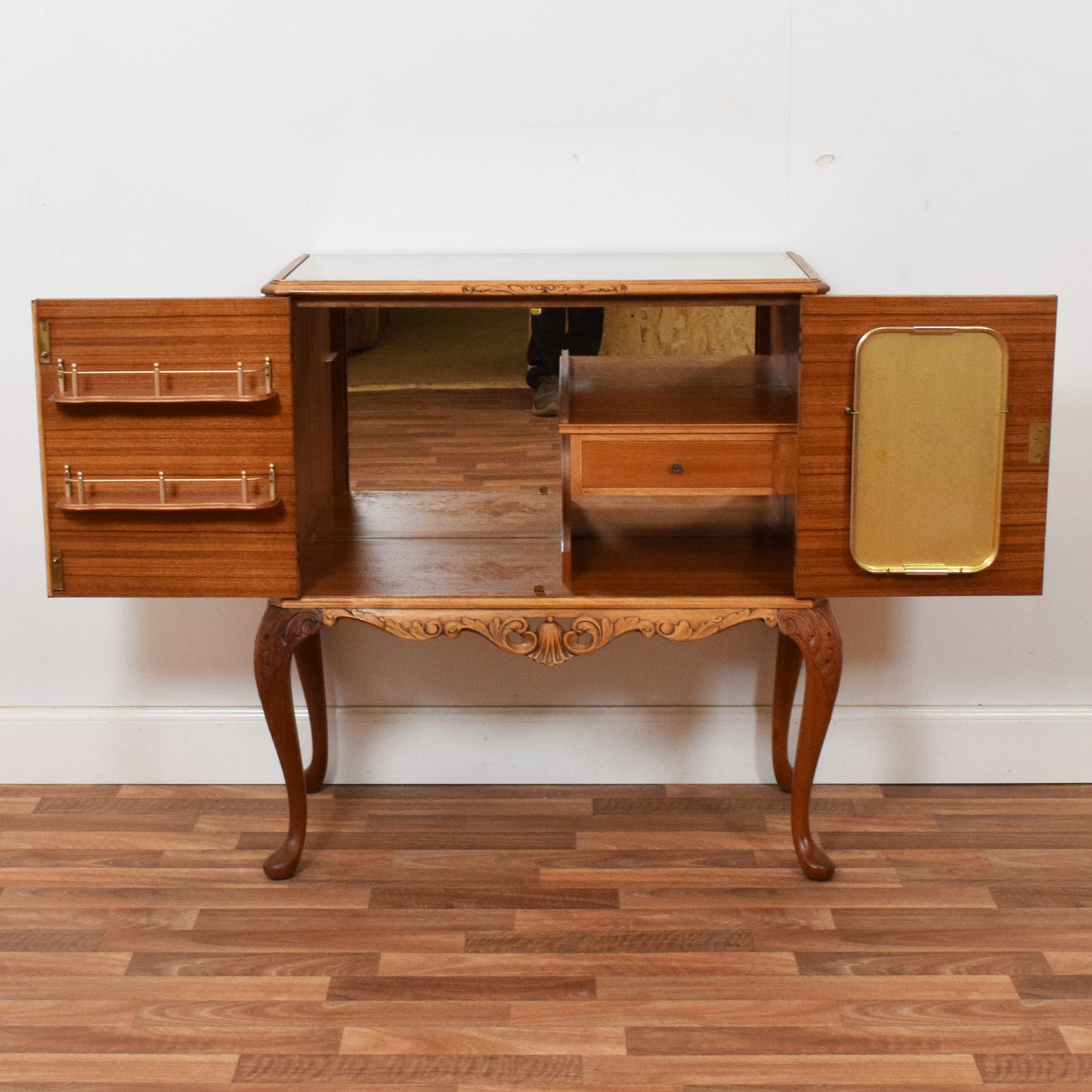Restored Walnut Drinks Cabinet