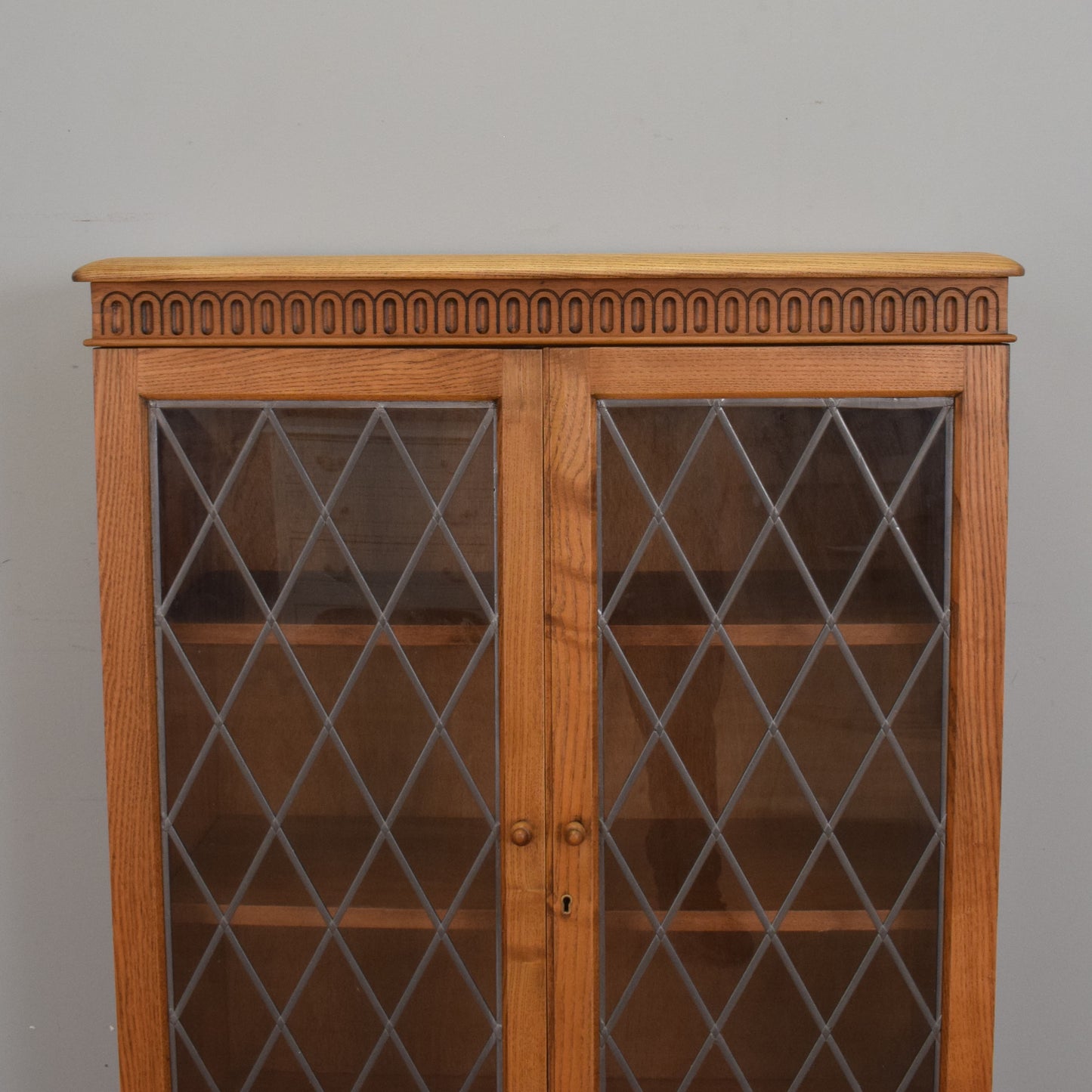 Oak Linenfold Bookcase