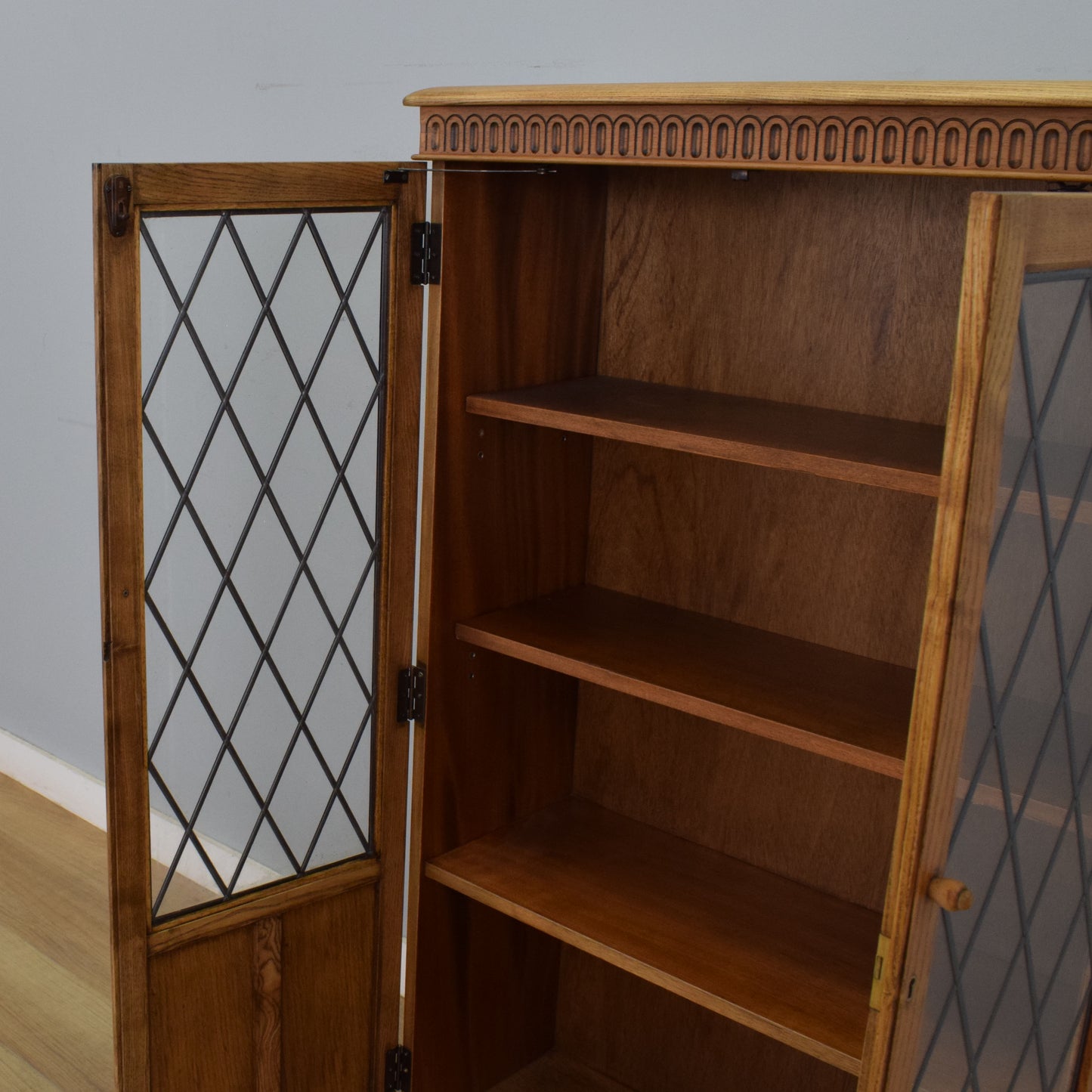 Oak Linenfold Bookcase