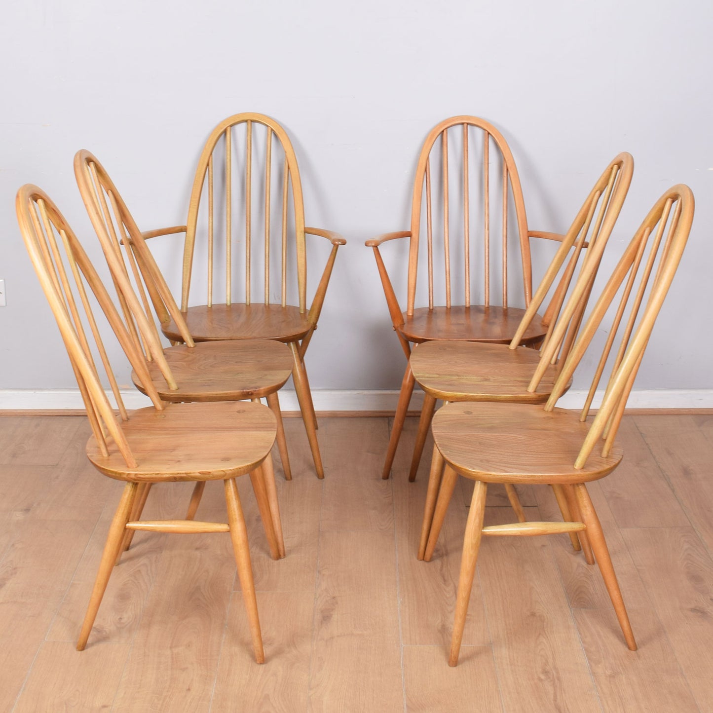 Ercol Dining Table with 6 Chairs