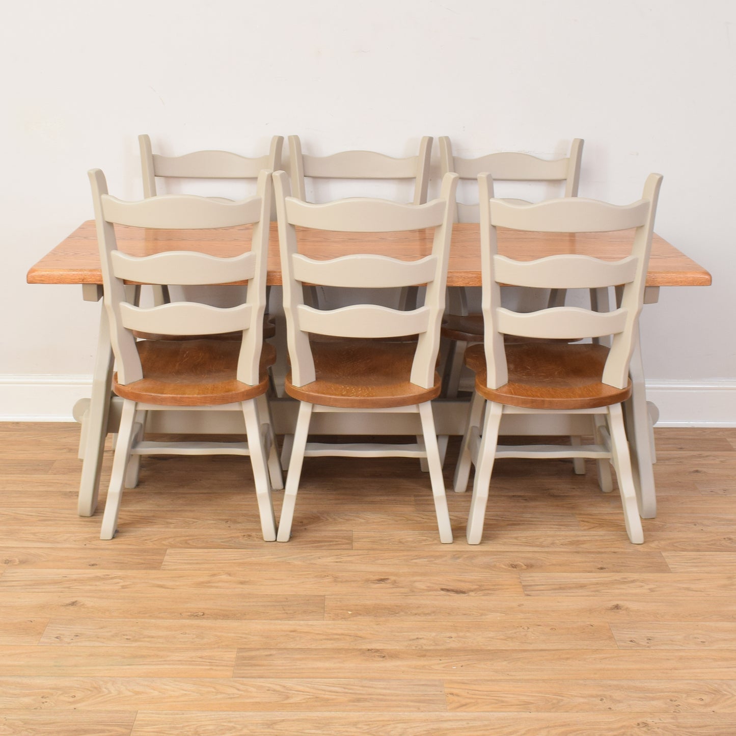 Painted Table And Six Chairs