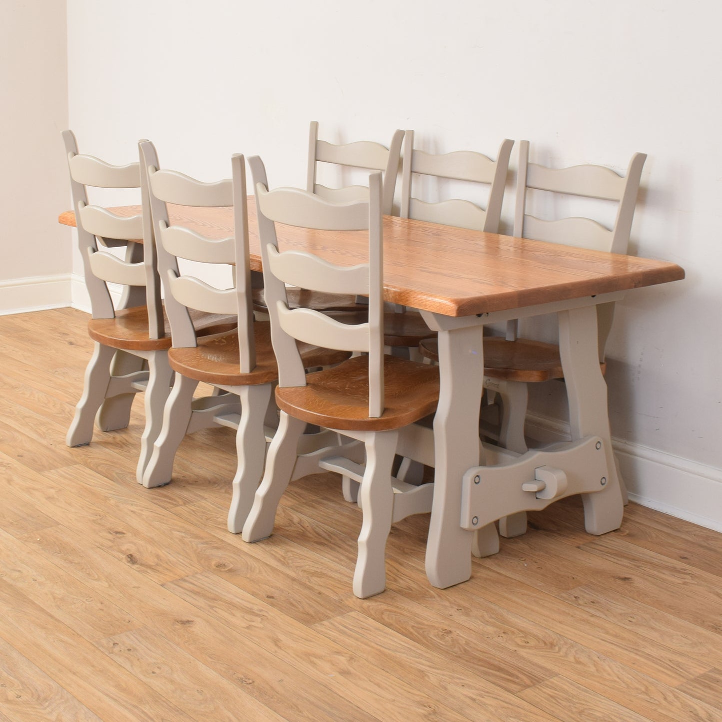 Painted Table And Six Chairs