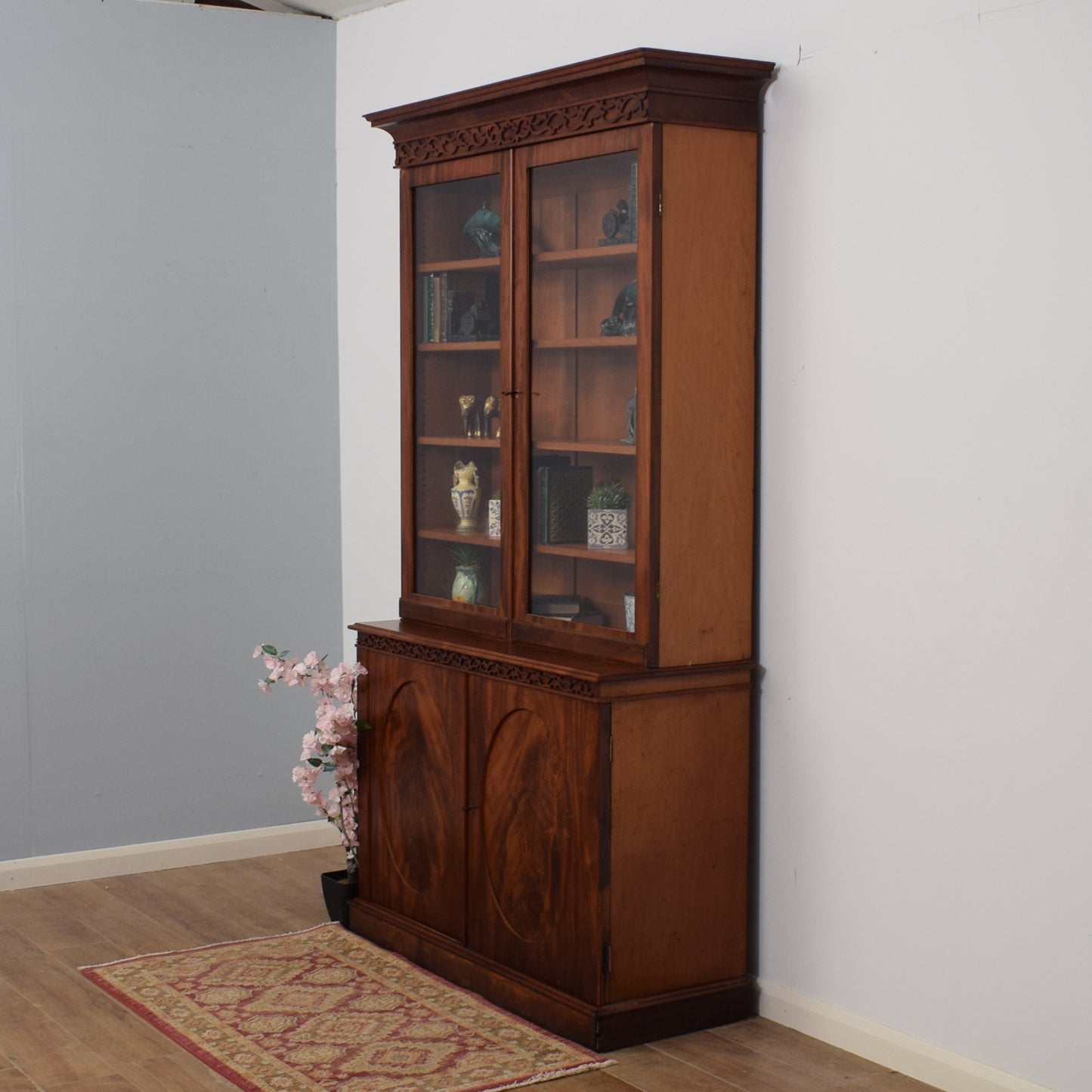Restored Mahogany Display Dresser