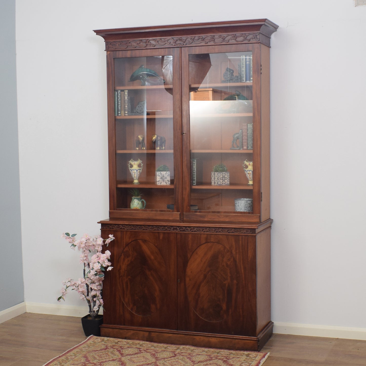 Restored Mahogany Display Dresser