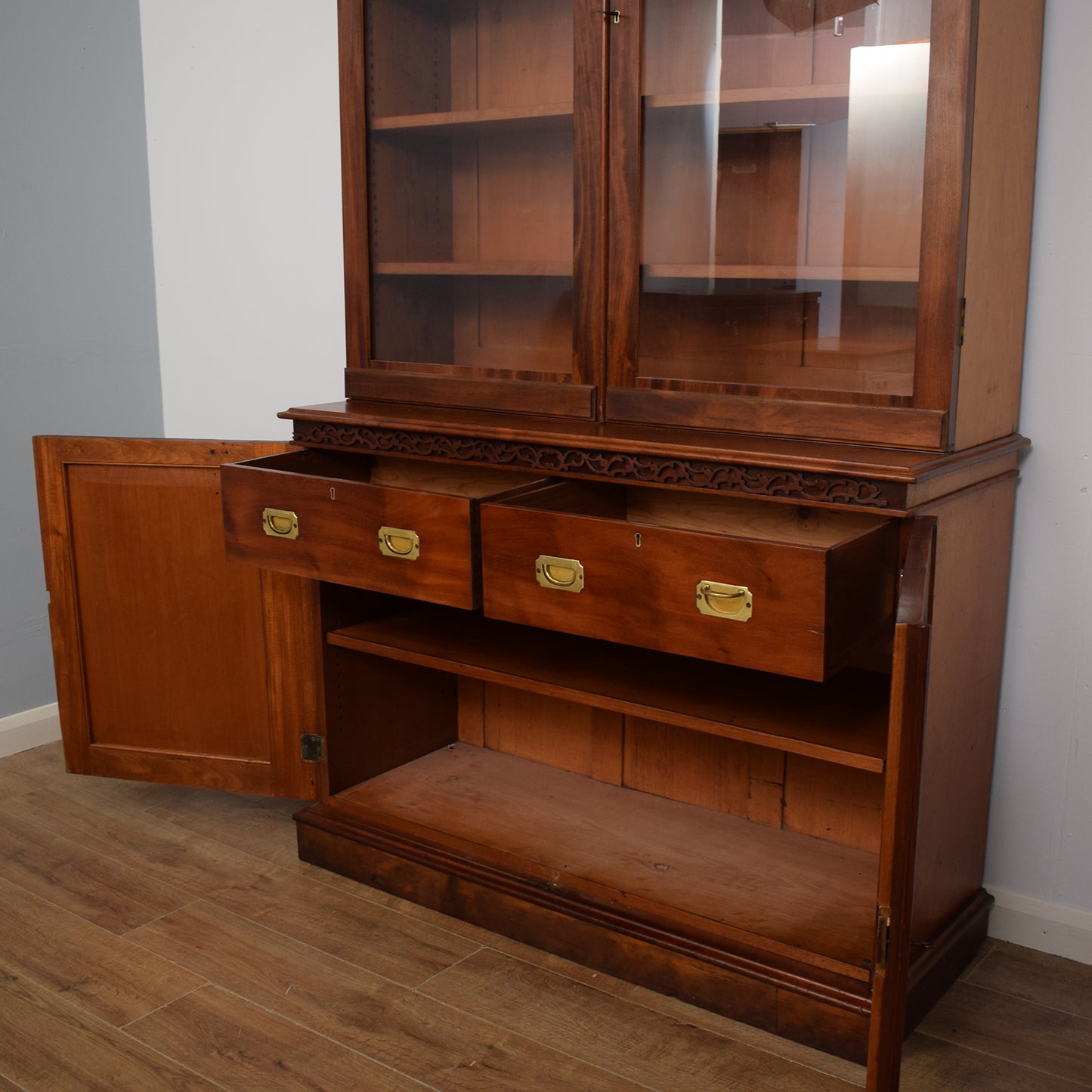 Restored Mahogany Display Dresser