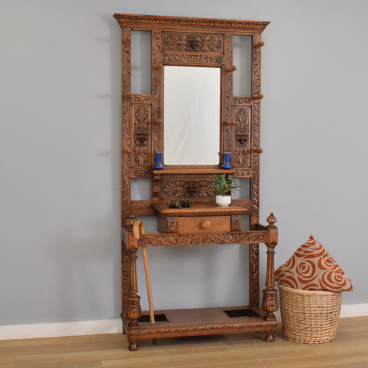 Carved Oak 'Green-Man" Hall Stand
