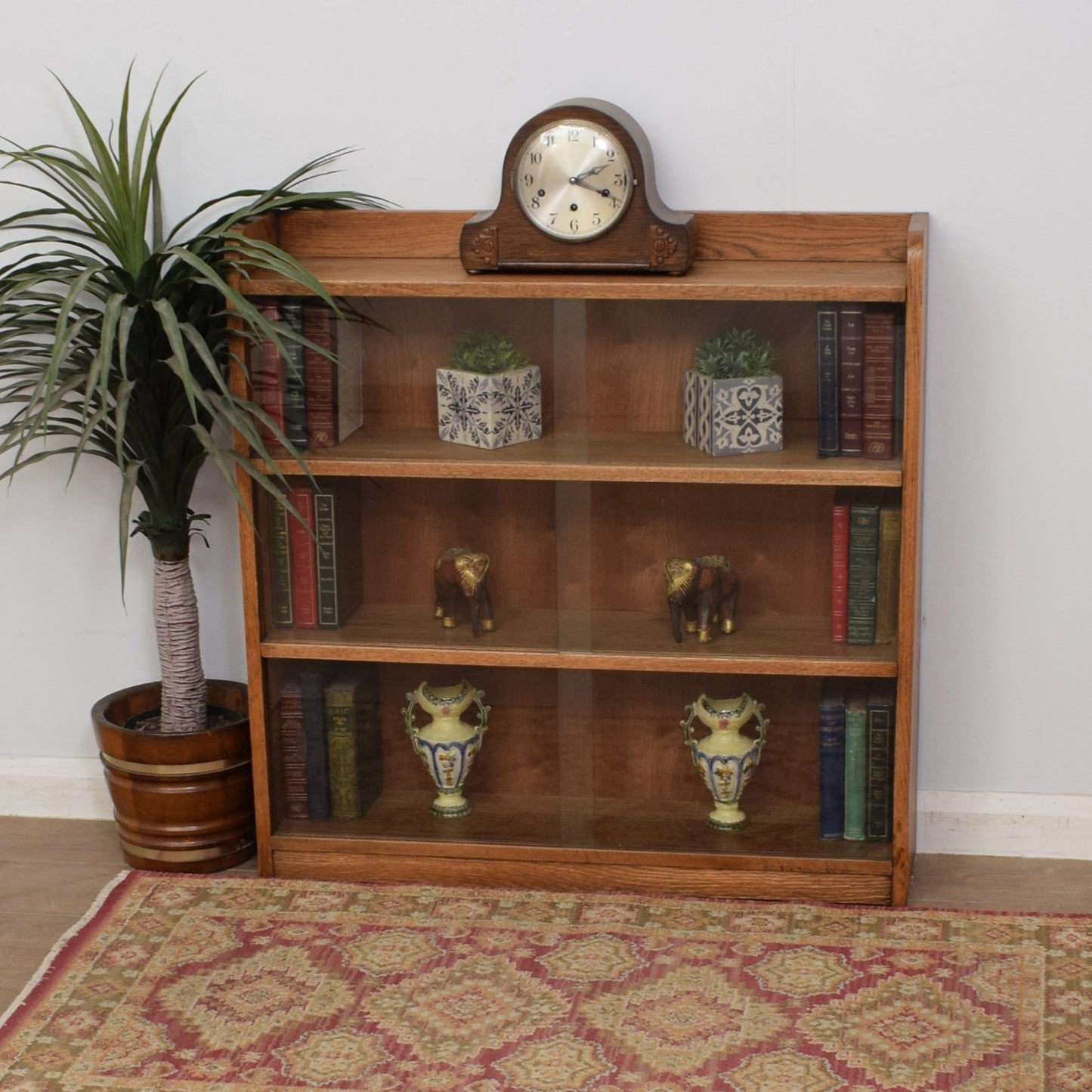 Restored Glazed Oak Bookcase
