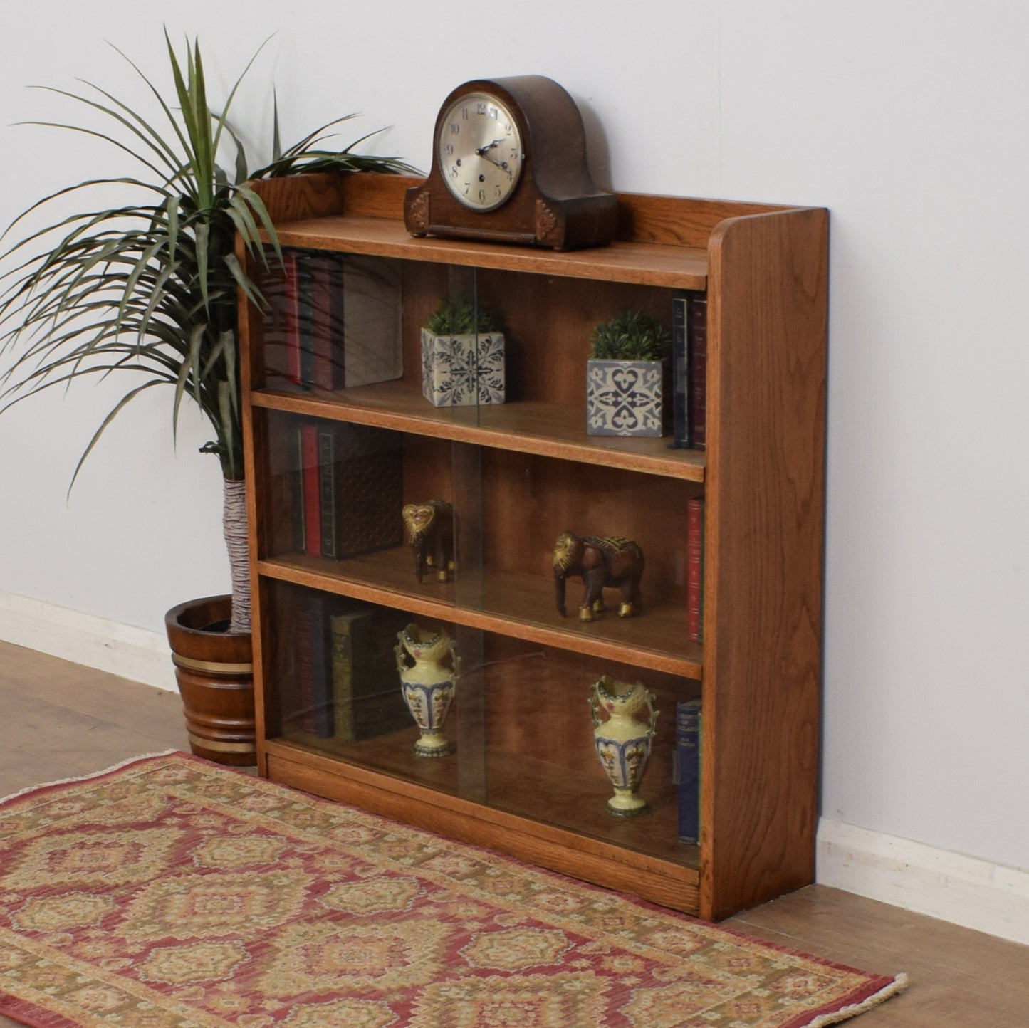 Restored Glazed Oak Bookcase