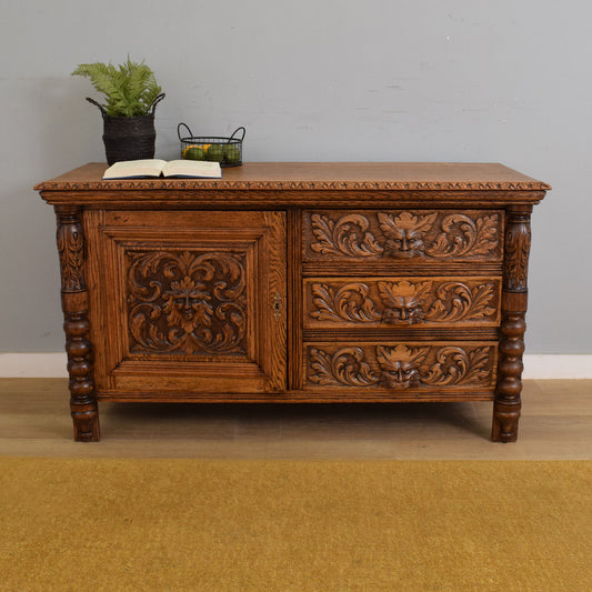 Restored Green Man Sideboard