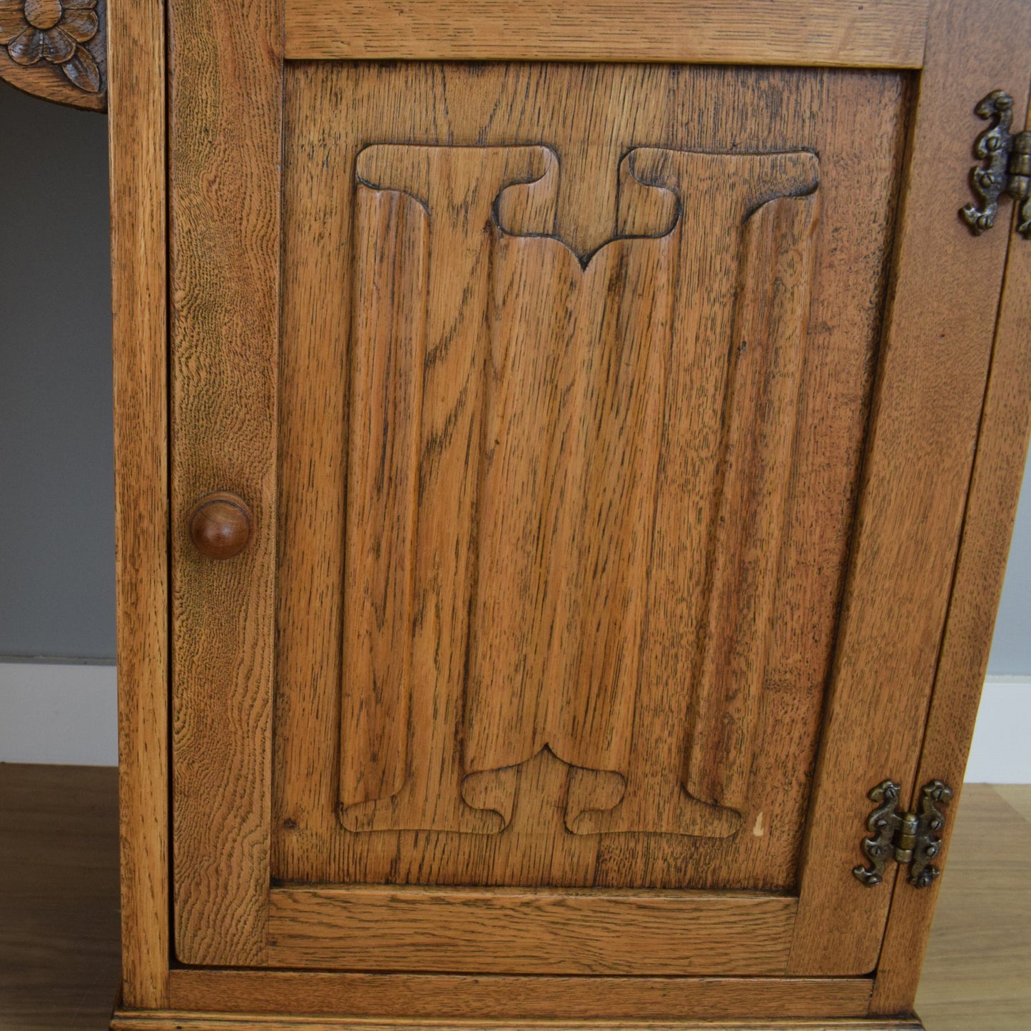 Restored Oak Linenfold Desk