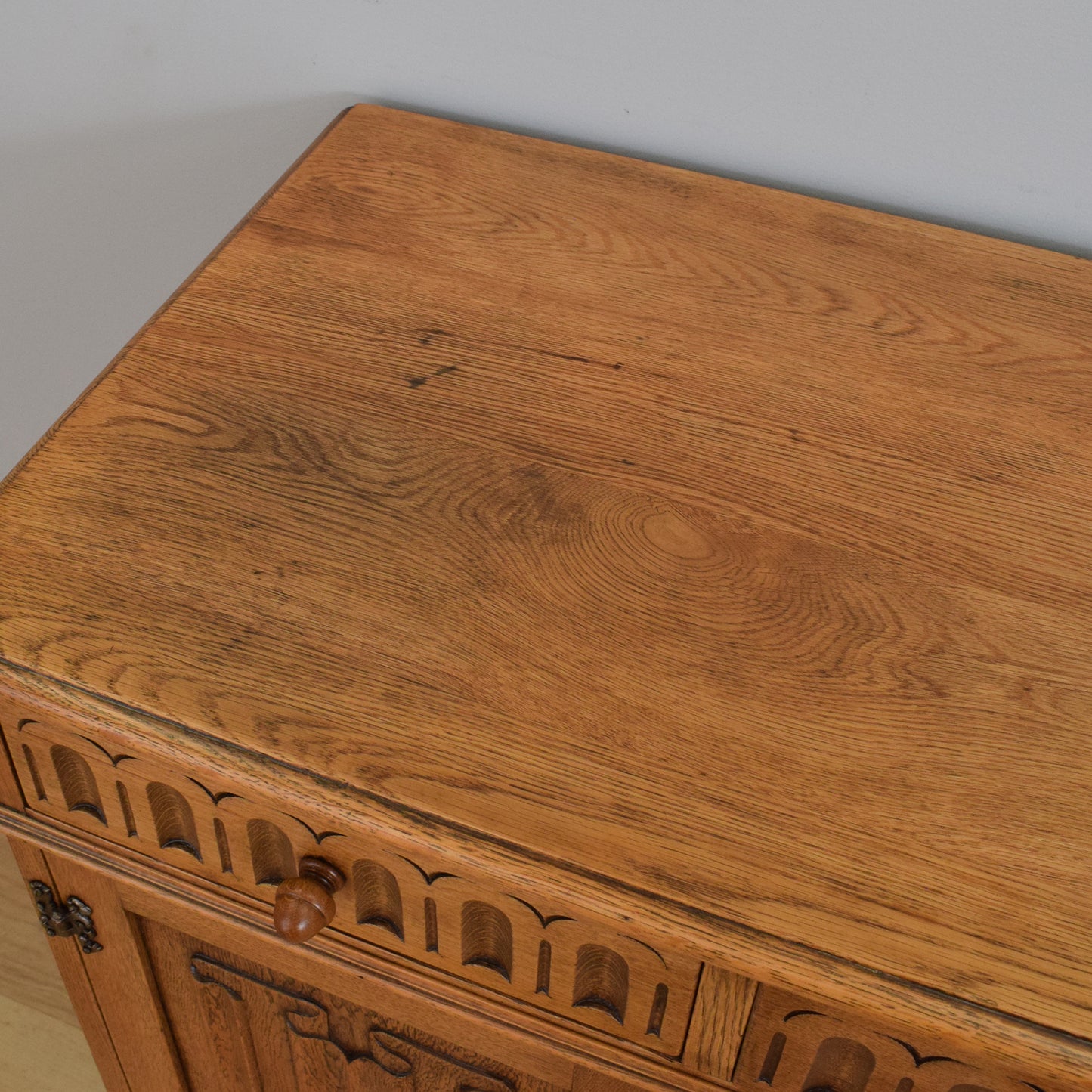 Restored Oak Linenfold Desk