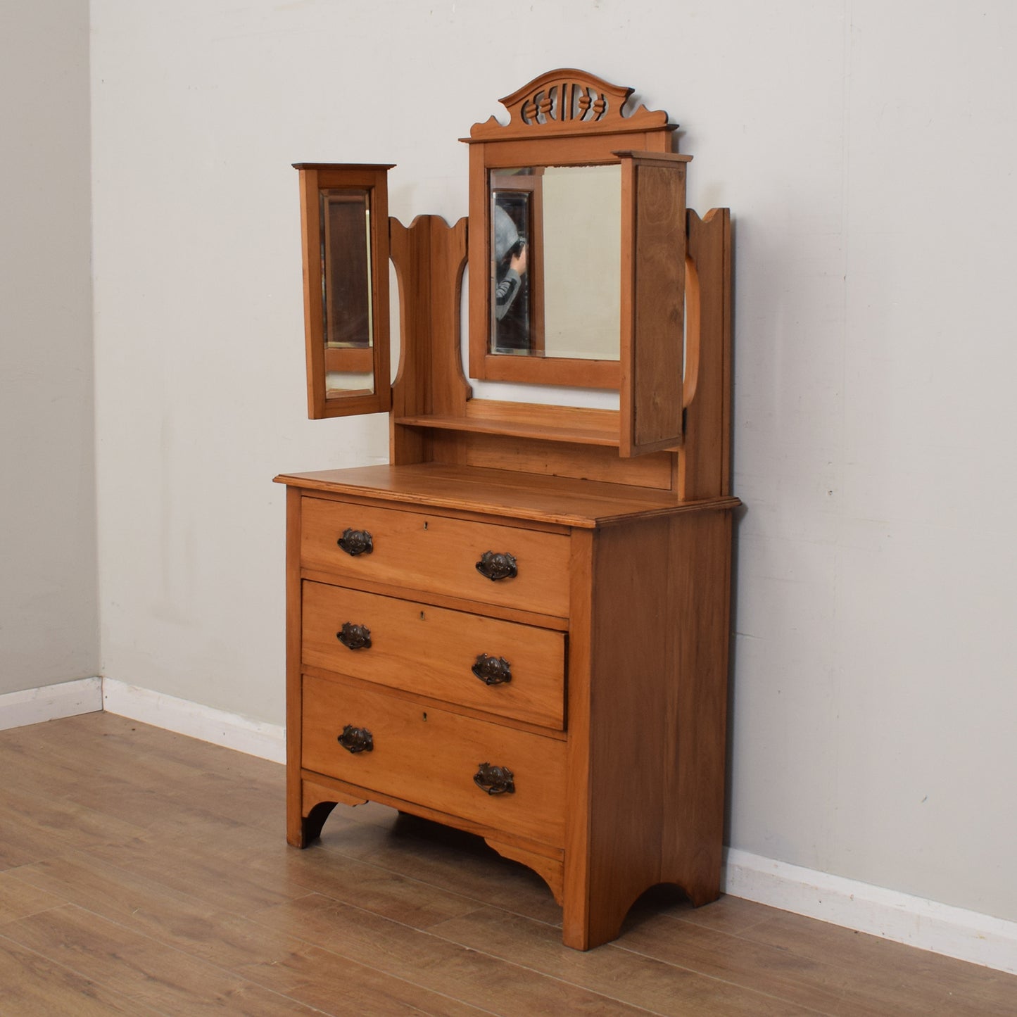 Satin Walnut Dressing Table