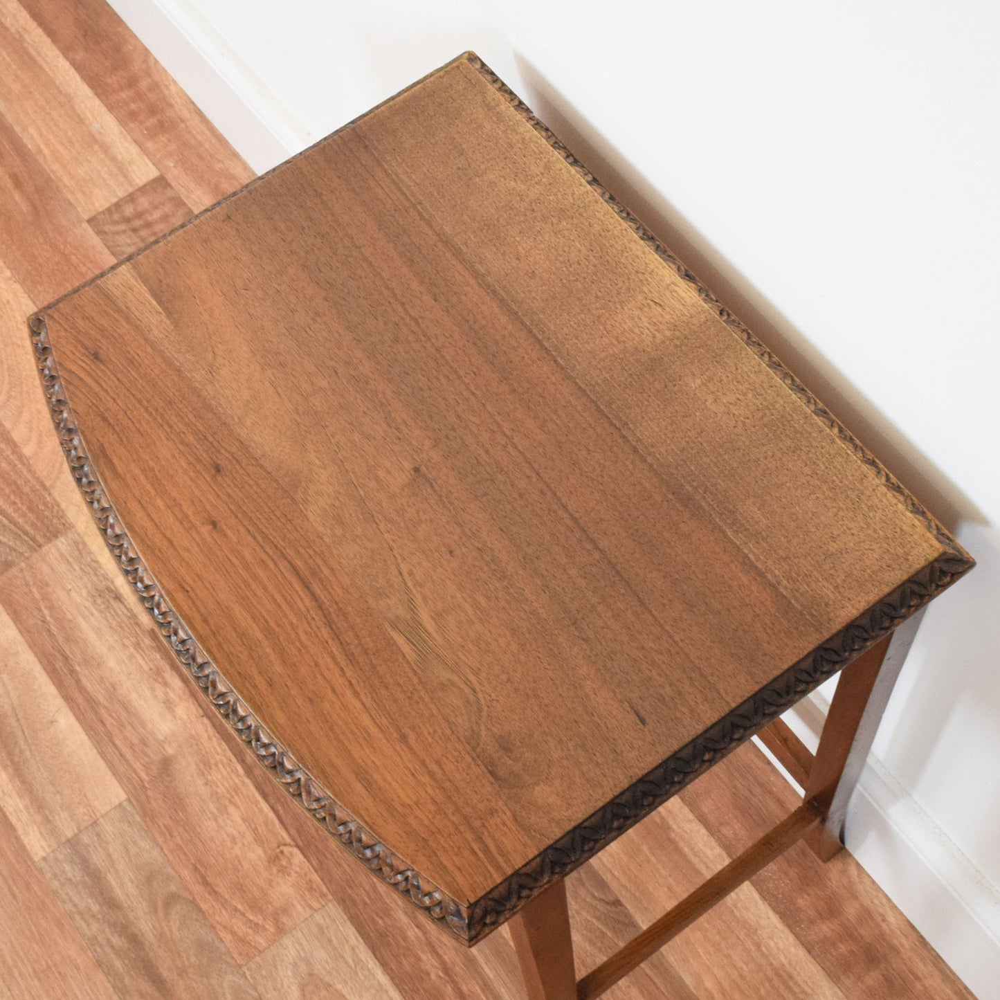 Carved Mahogany Nest of Four Tables