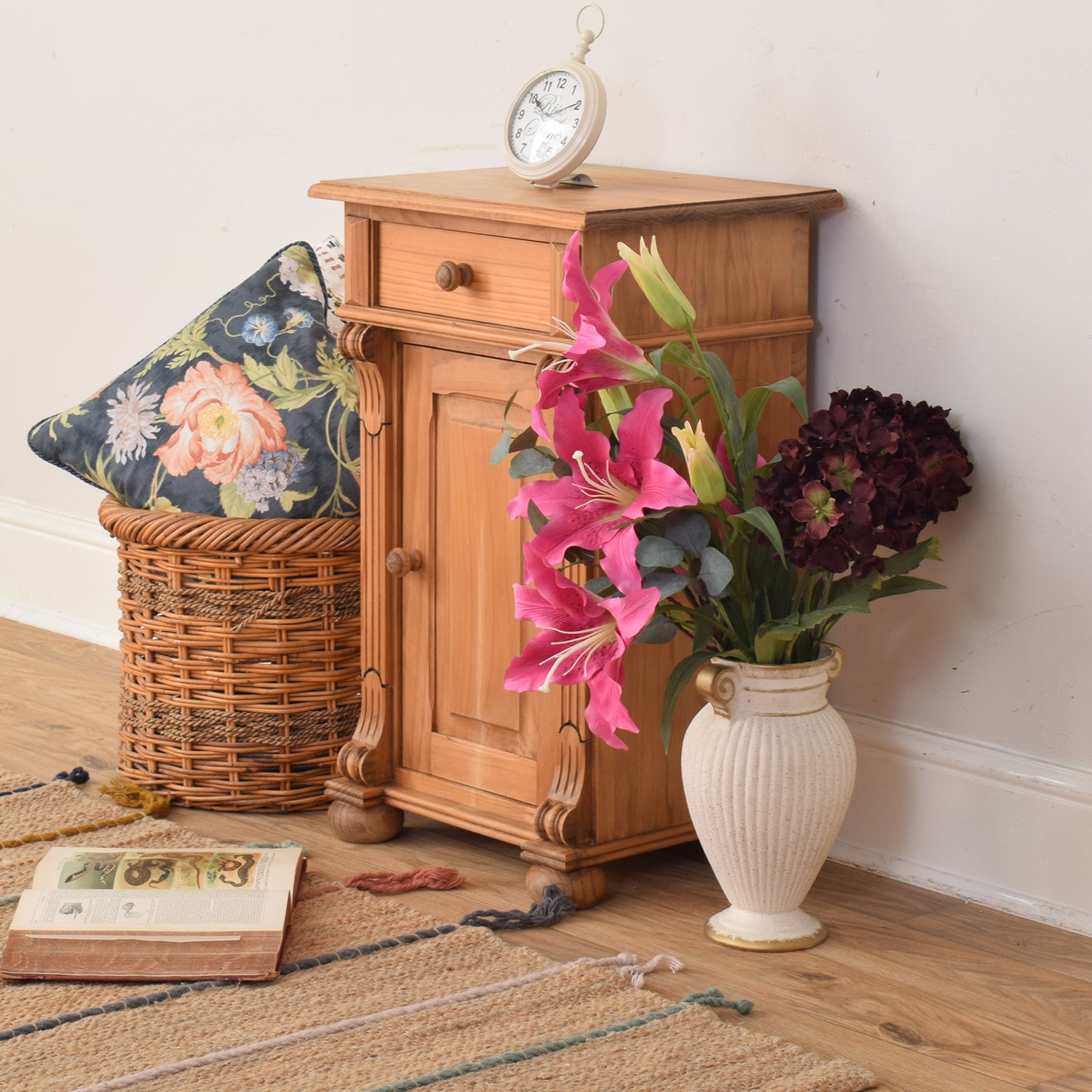 Pine Bedside
