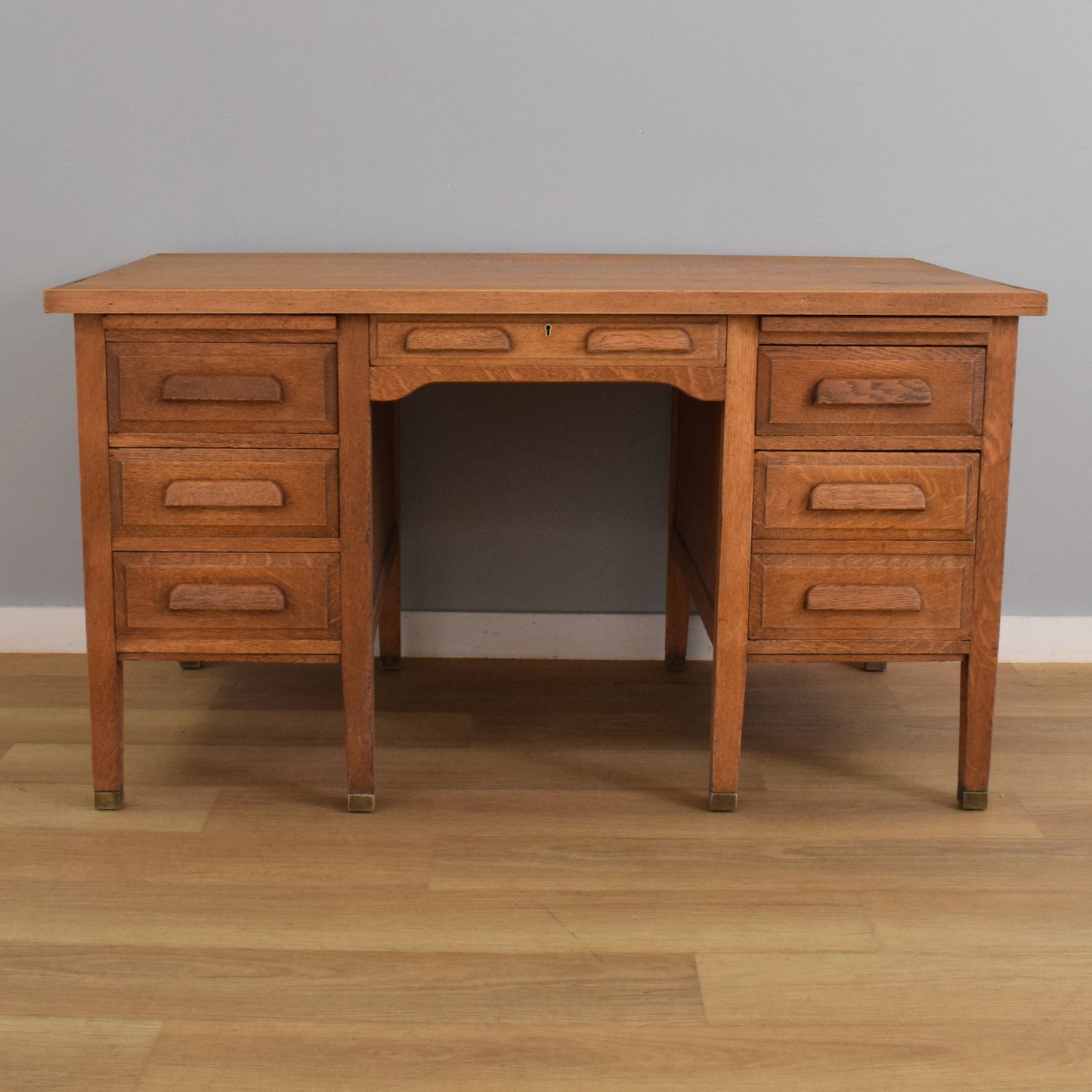 Large Rustic Oak Desk
