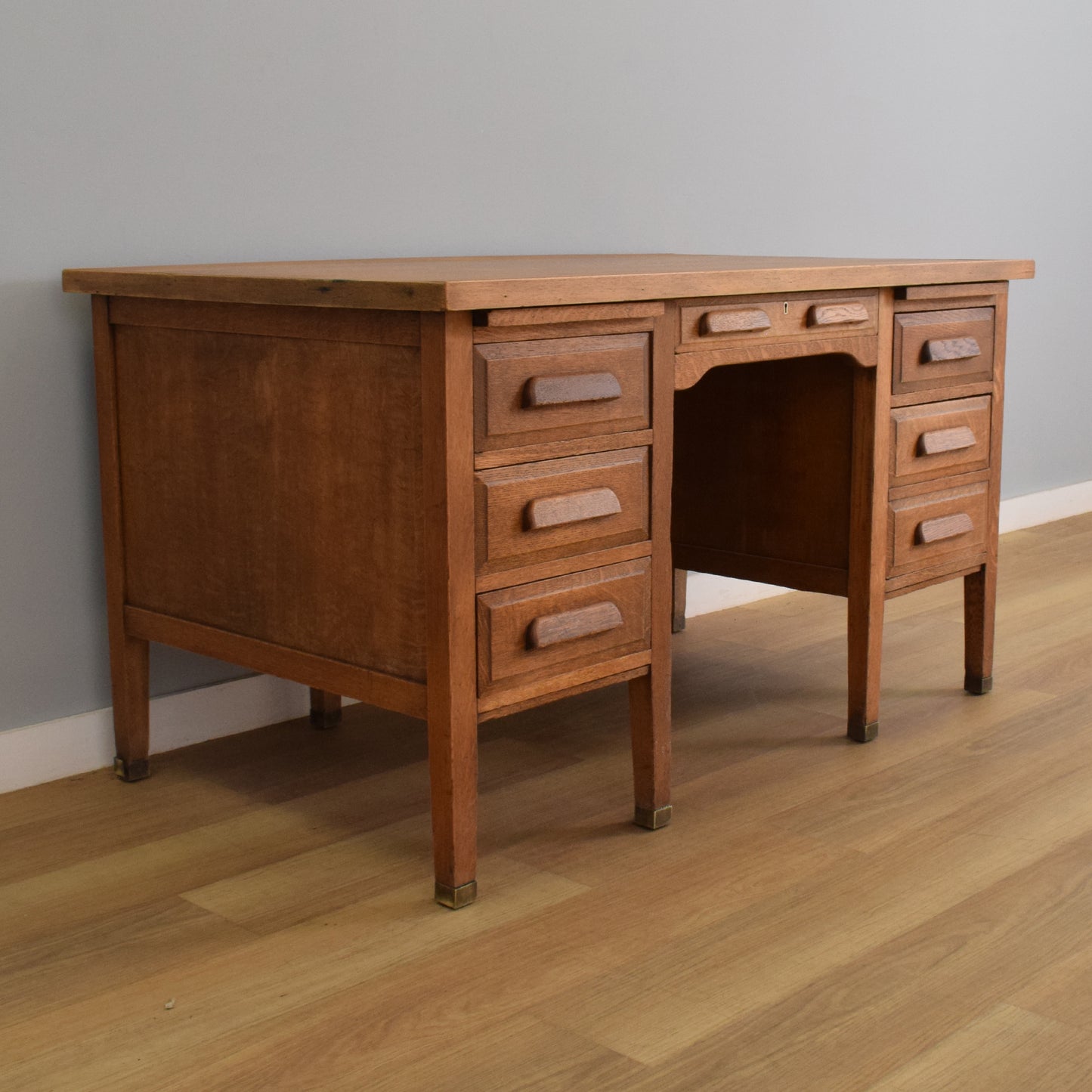 Large Rustic Oak Desk