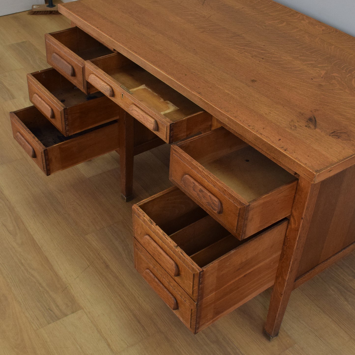 Large Rustic Oak Desk