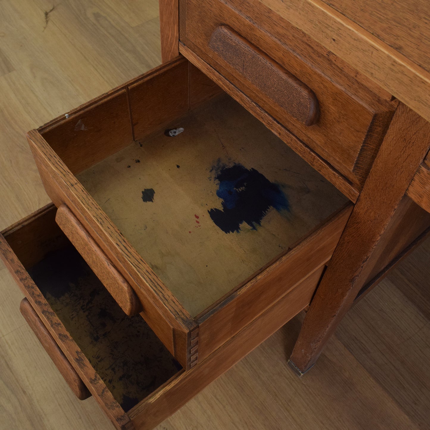 Large Rustic Oak Desk