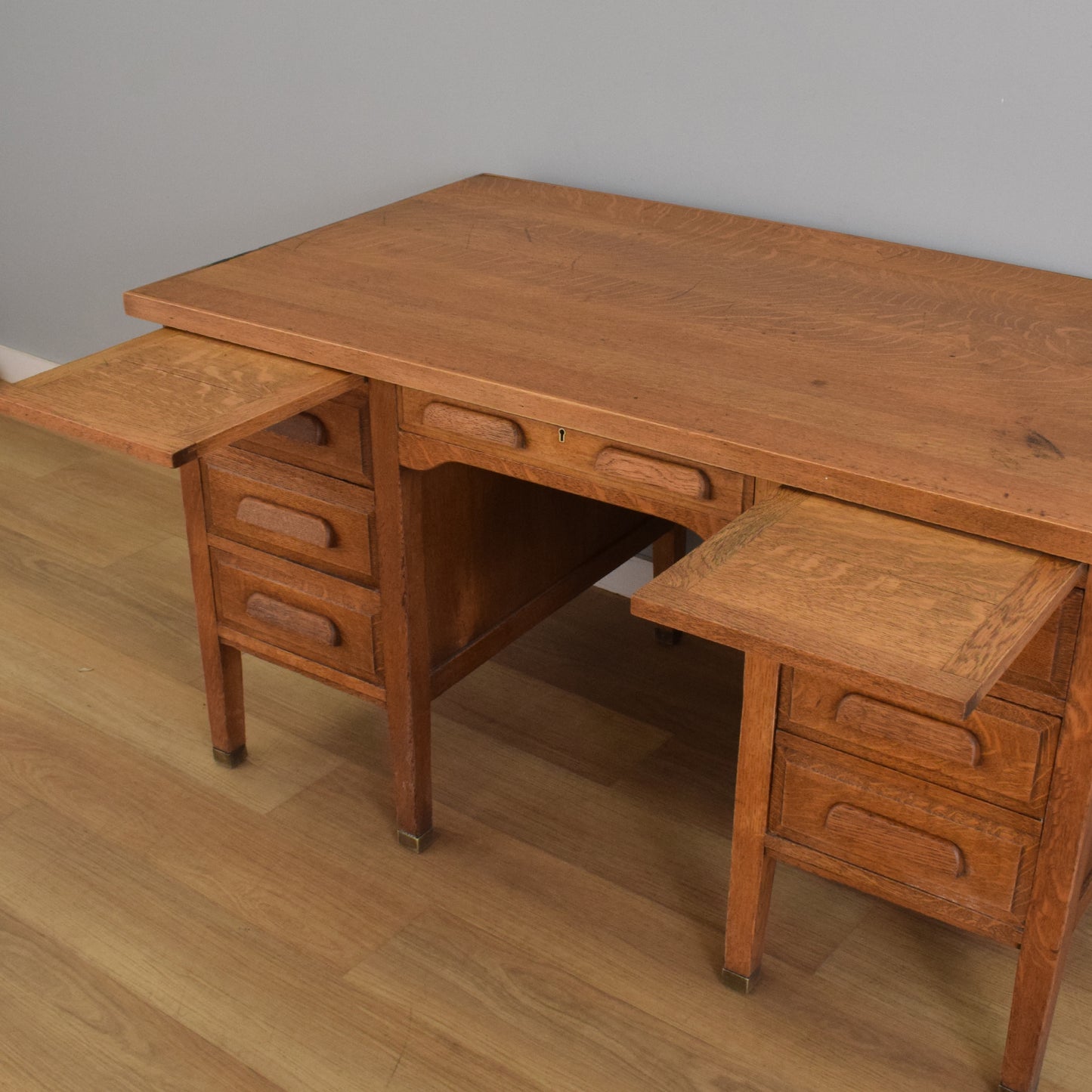 Large Rustic Oak Desk
