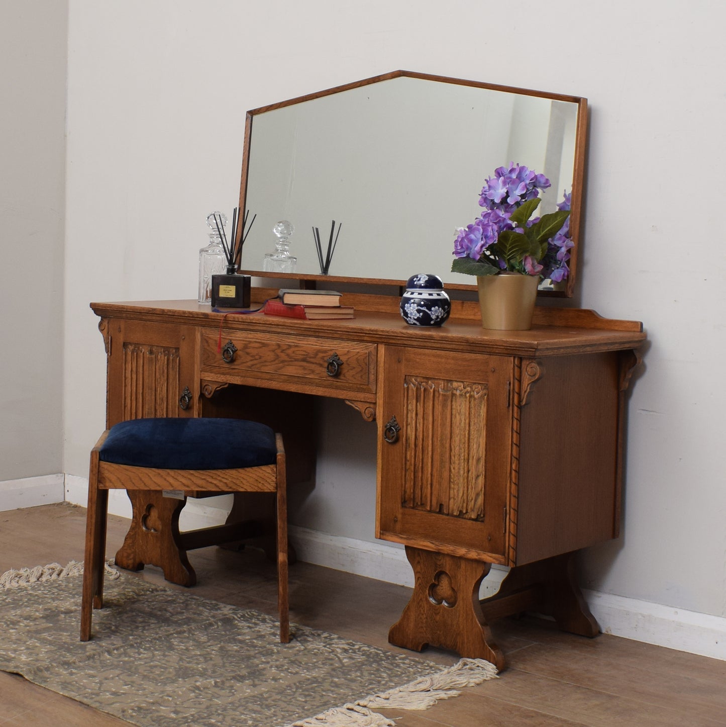 Restored Oak Dressing Table