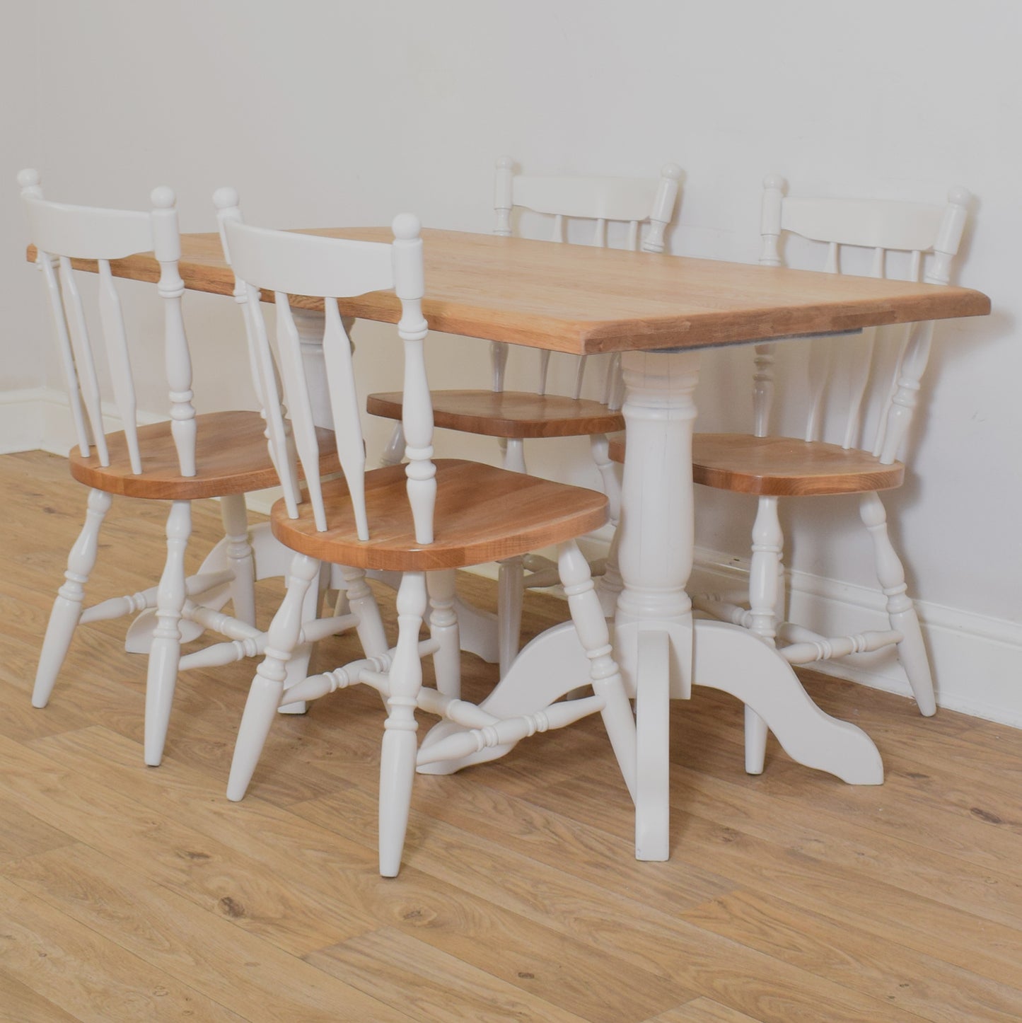 Painted Table And Four Chairs